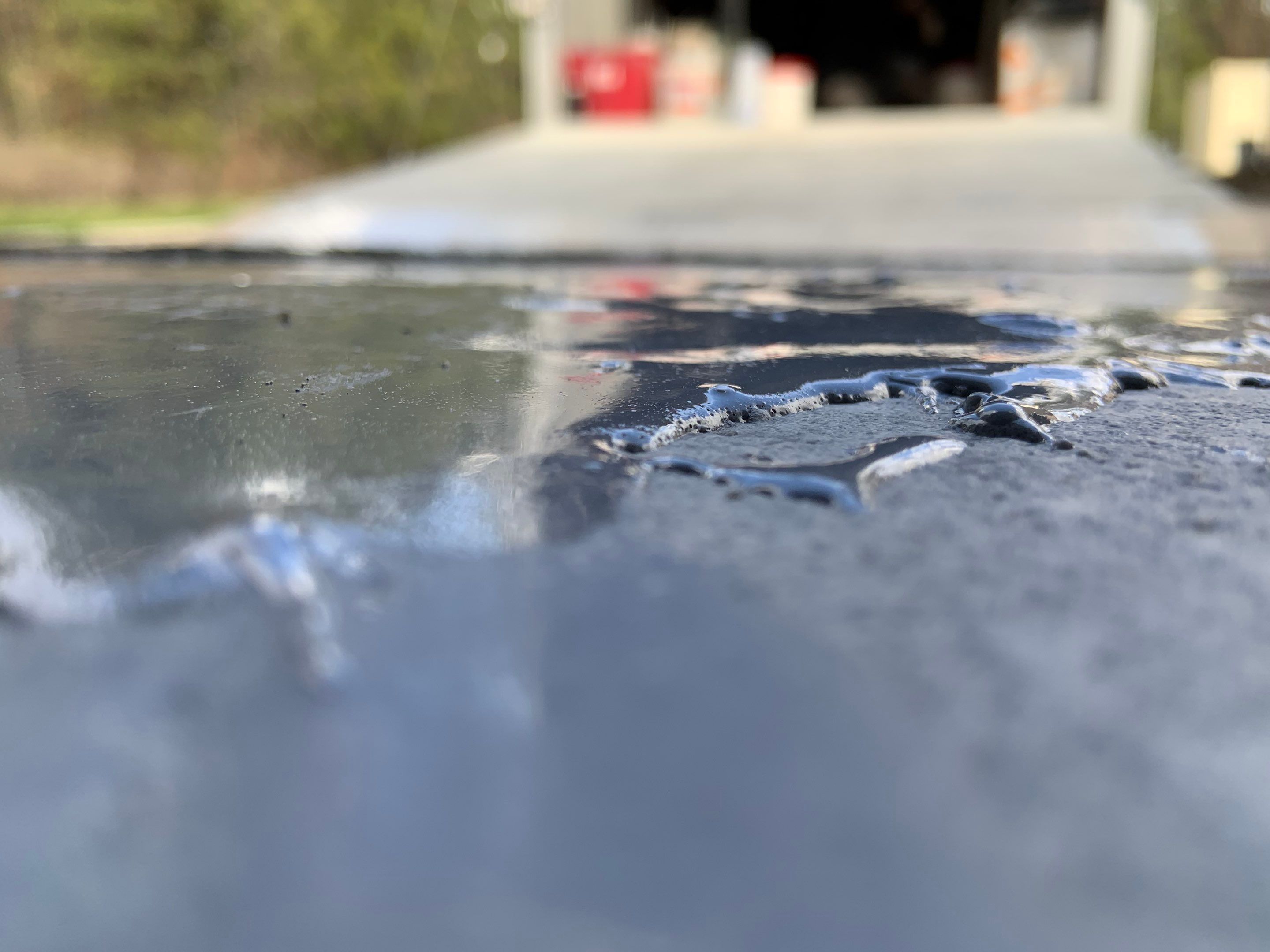 Garage Transformation using Domino for Garage and Pecan for Pool Deck by Croc Coatings, LLC