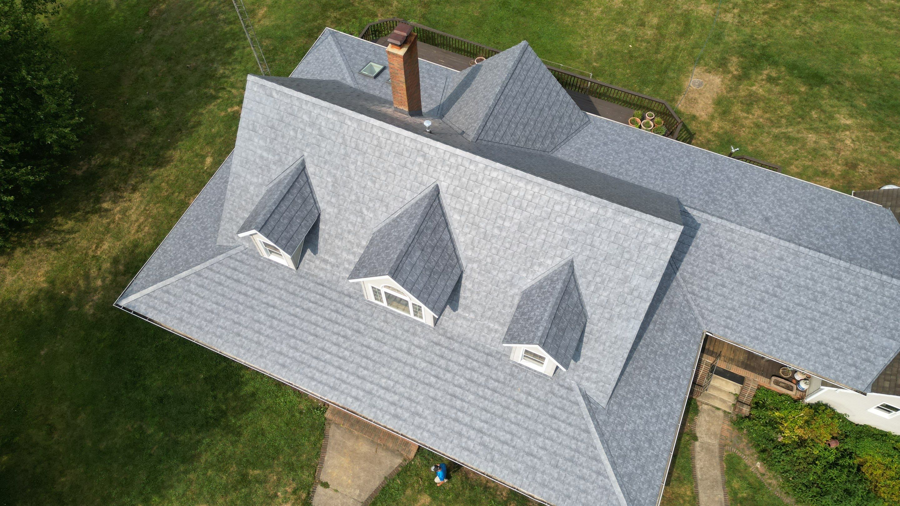 Residential Roofing Installation using ProVia Ironstone Slate Metal Roofing by RoofX 