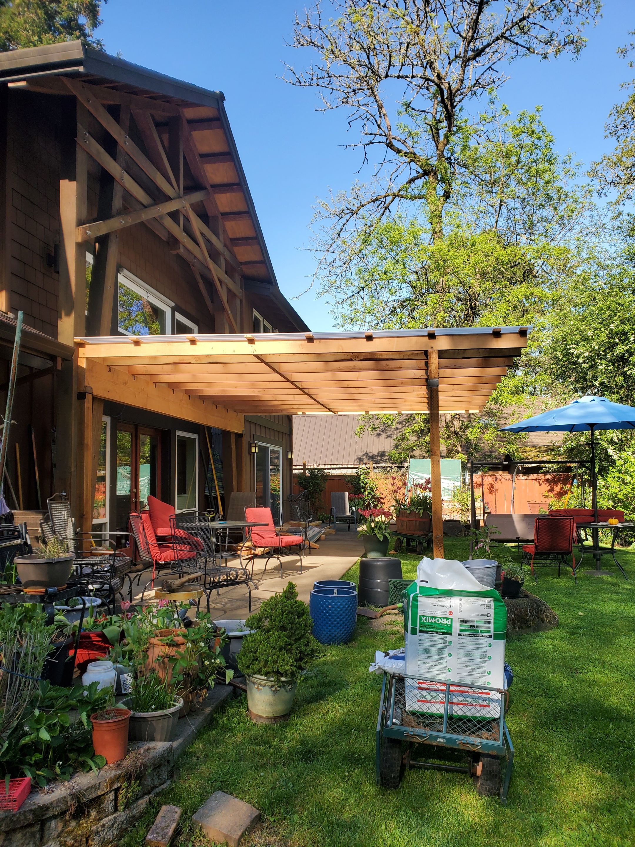 Hand-Milled Rough Sawn 20' X 15' Patio using Rough Sawn Lumber by Construction Now LLC