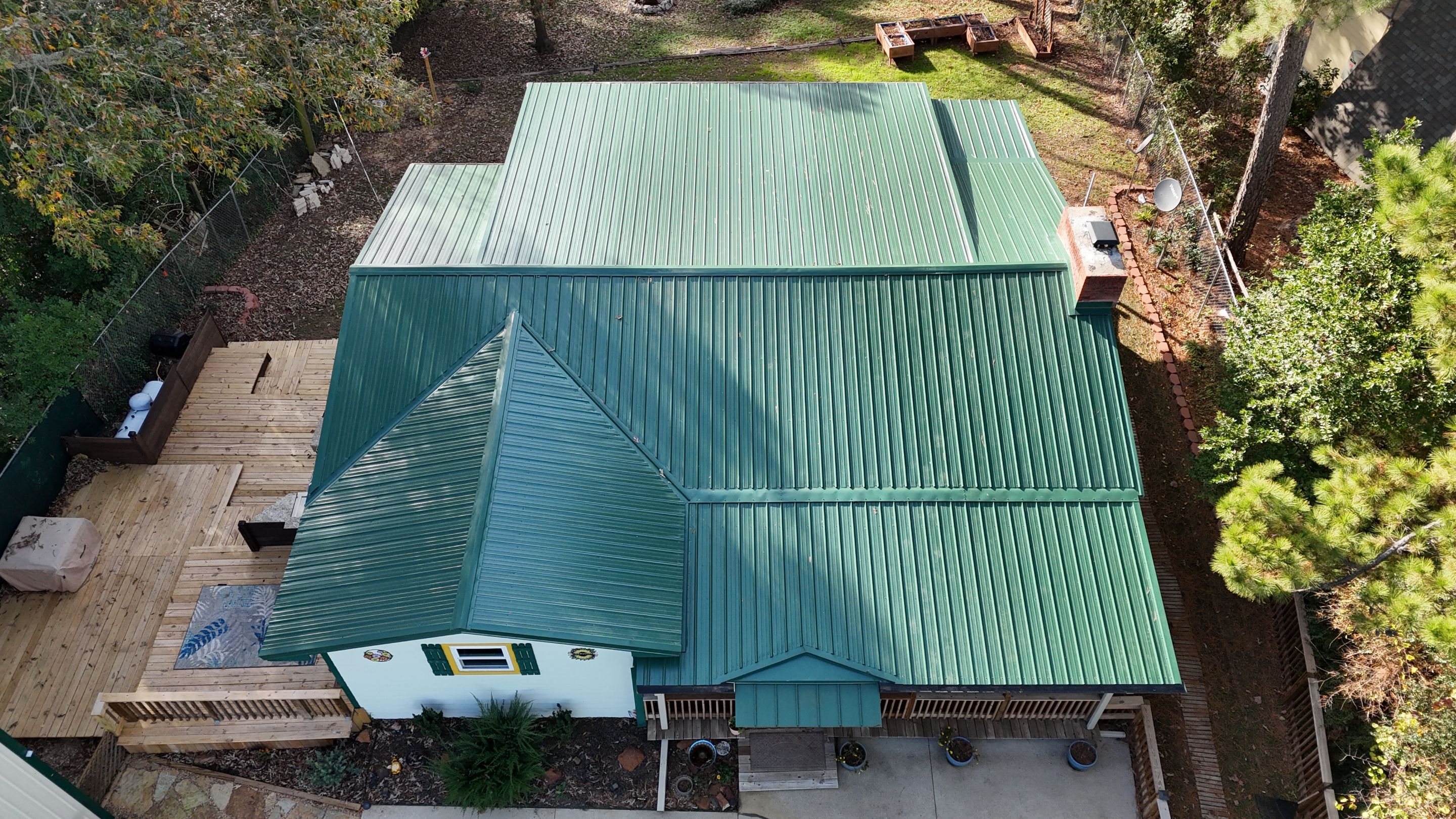 Residential Metal Roof Replacement using 26 Gauge Colored Panels by Hostetler Roofing