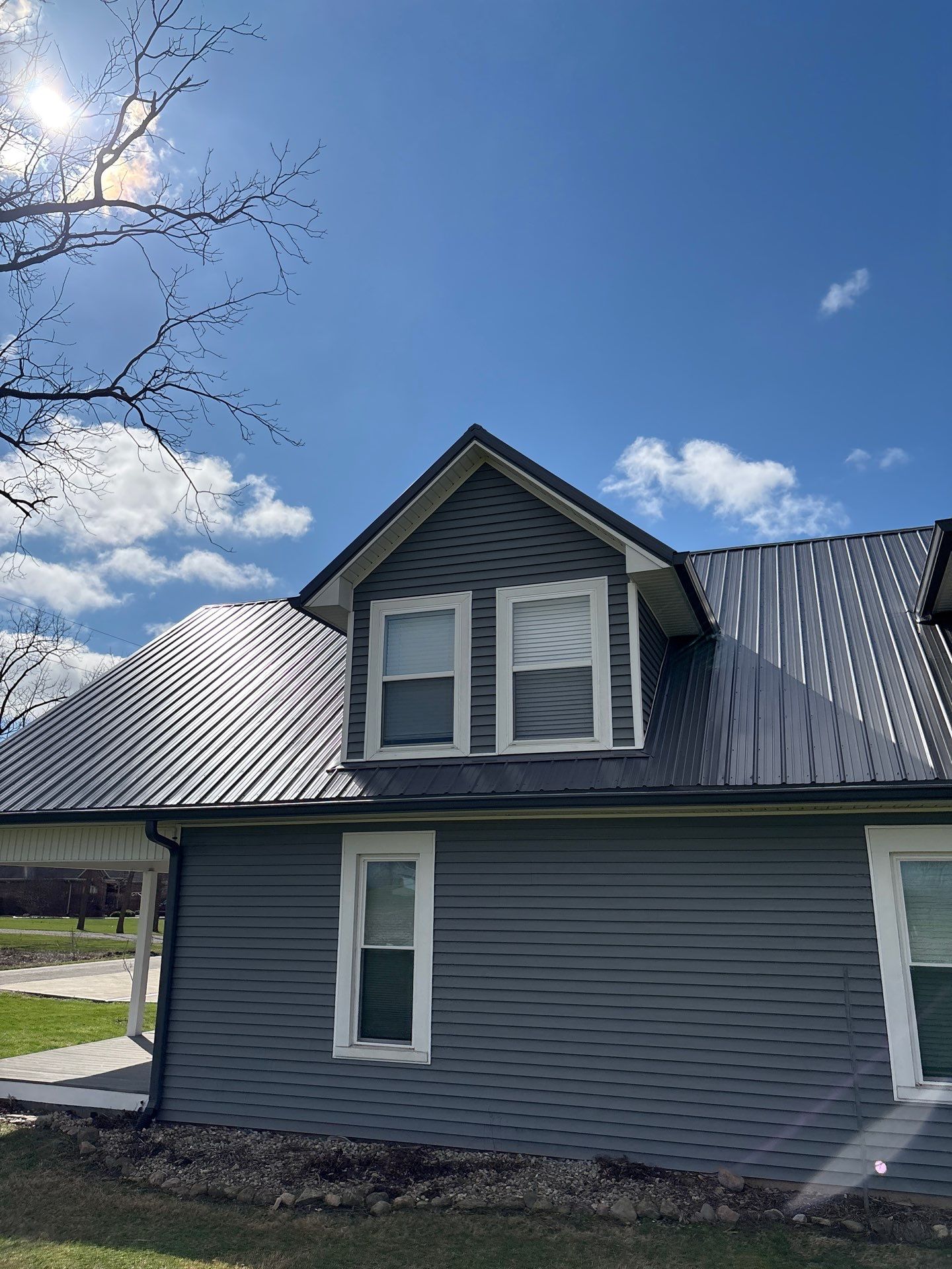 Classic Rib Metal Roofing - Charcoal by Hoel Roofing & Remodeling