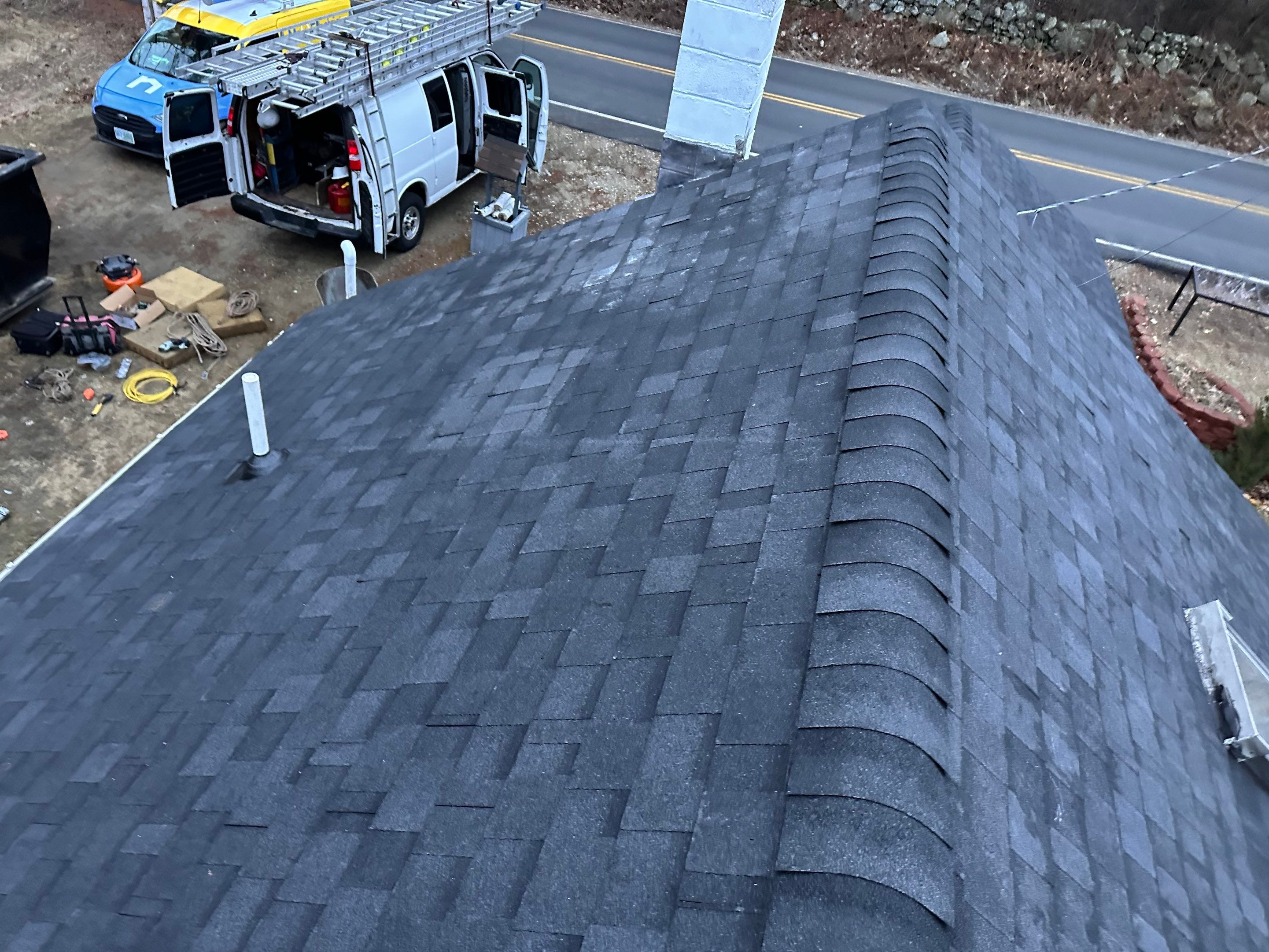 Project in Barrington, NH by Tall pine roofing