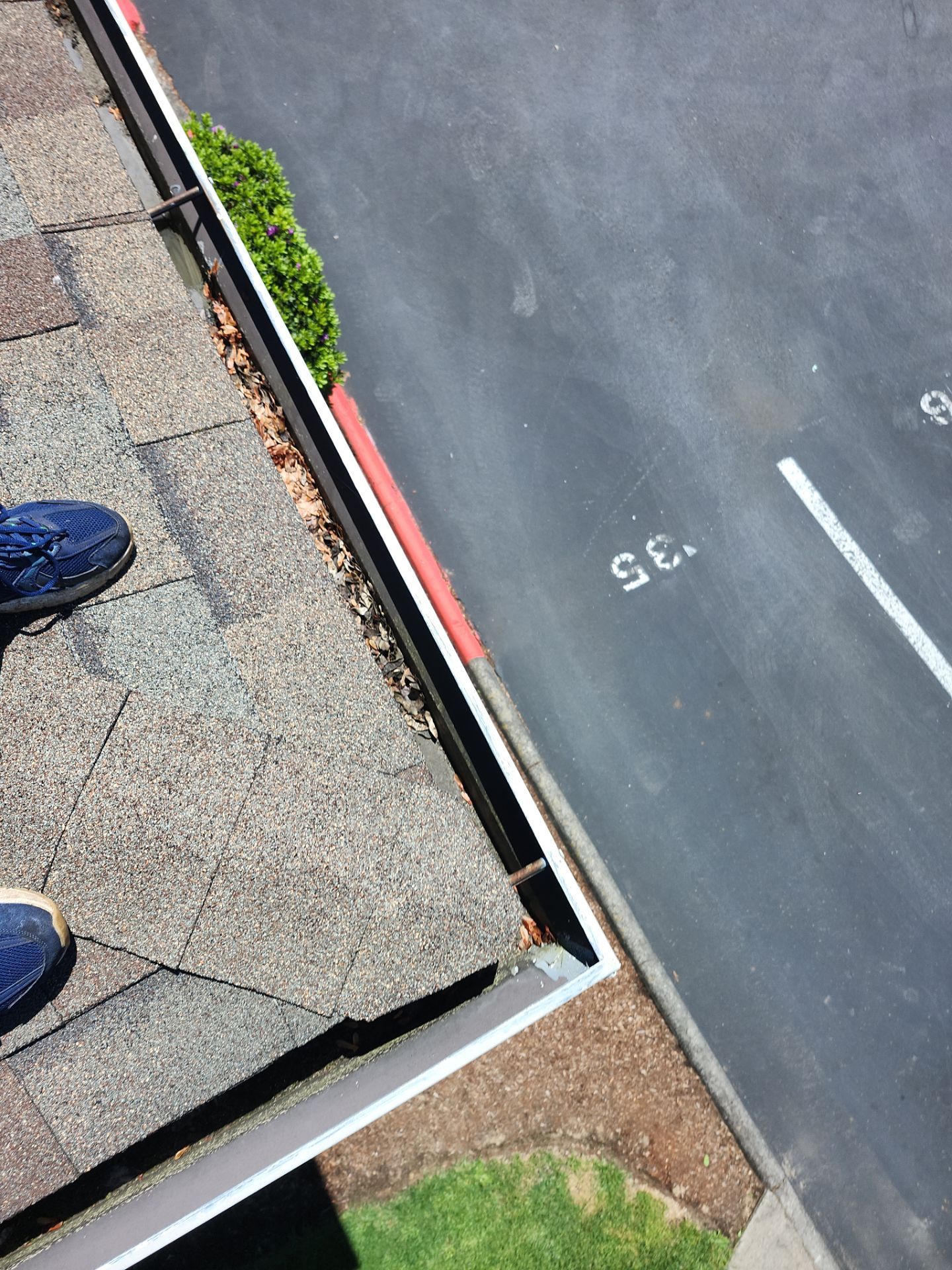 HOA gutter cleaning before photo
