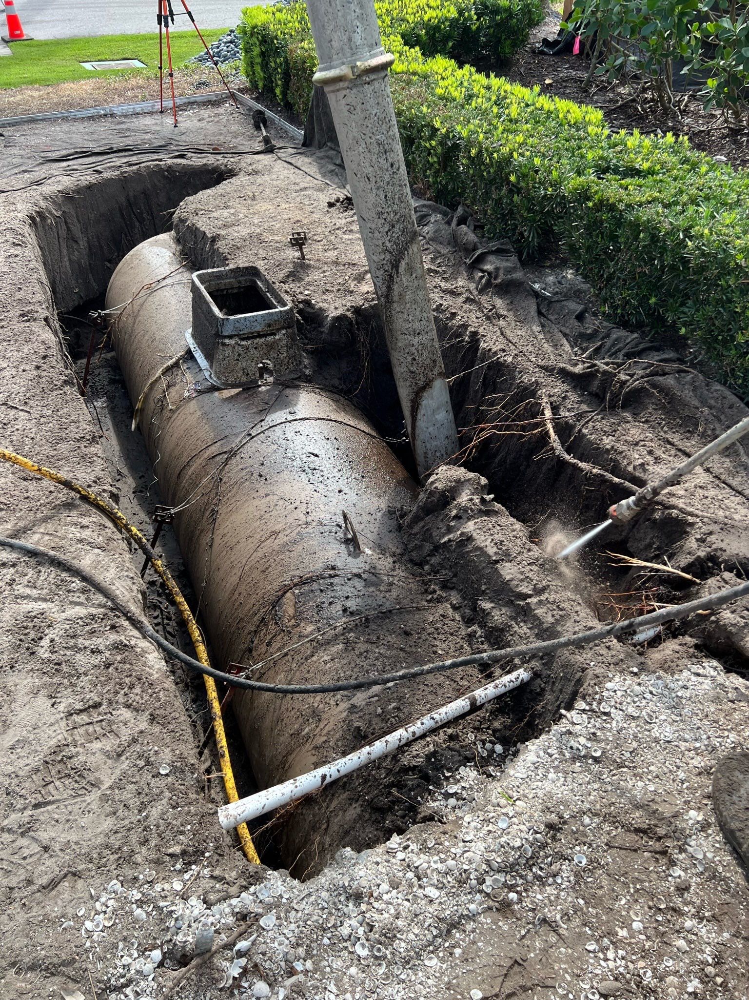 Residential Propane Tank Hydro Excavating by APS Power & Water