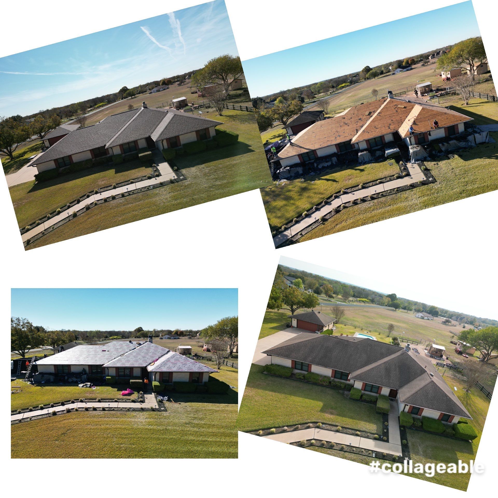 Residential Roofing Installation using Owens Corning Duration Brownwood Shingles by Texas Choice Roofing