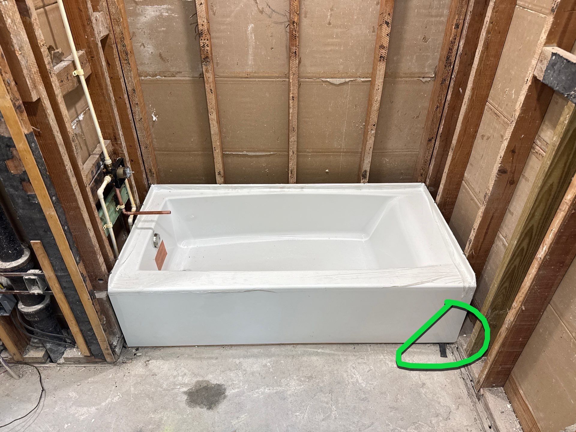 Residential Bathroom Plumbing Rough-In and Tub Installation in Tampa by All Hours Plumber