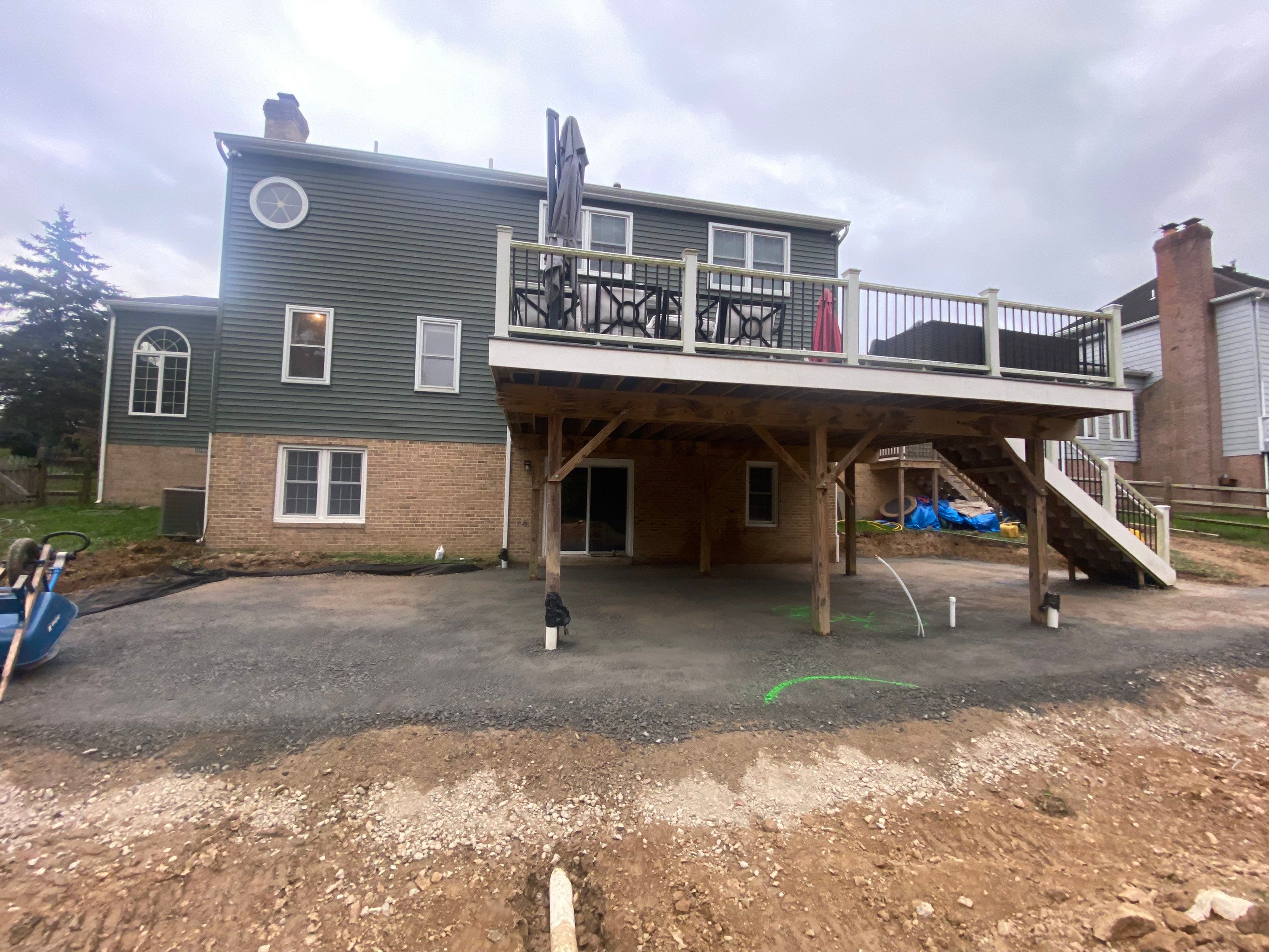 Backyard Transformation using Techo-Bloc Pavers by The Smet Companies, LLC