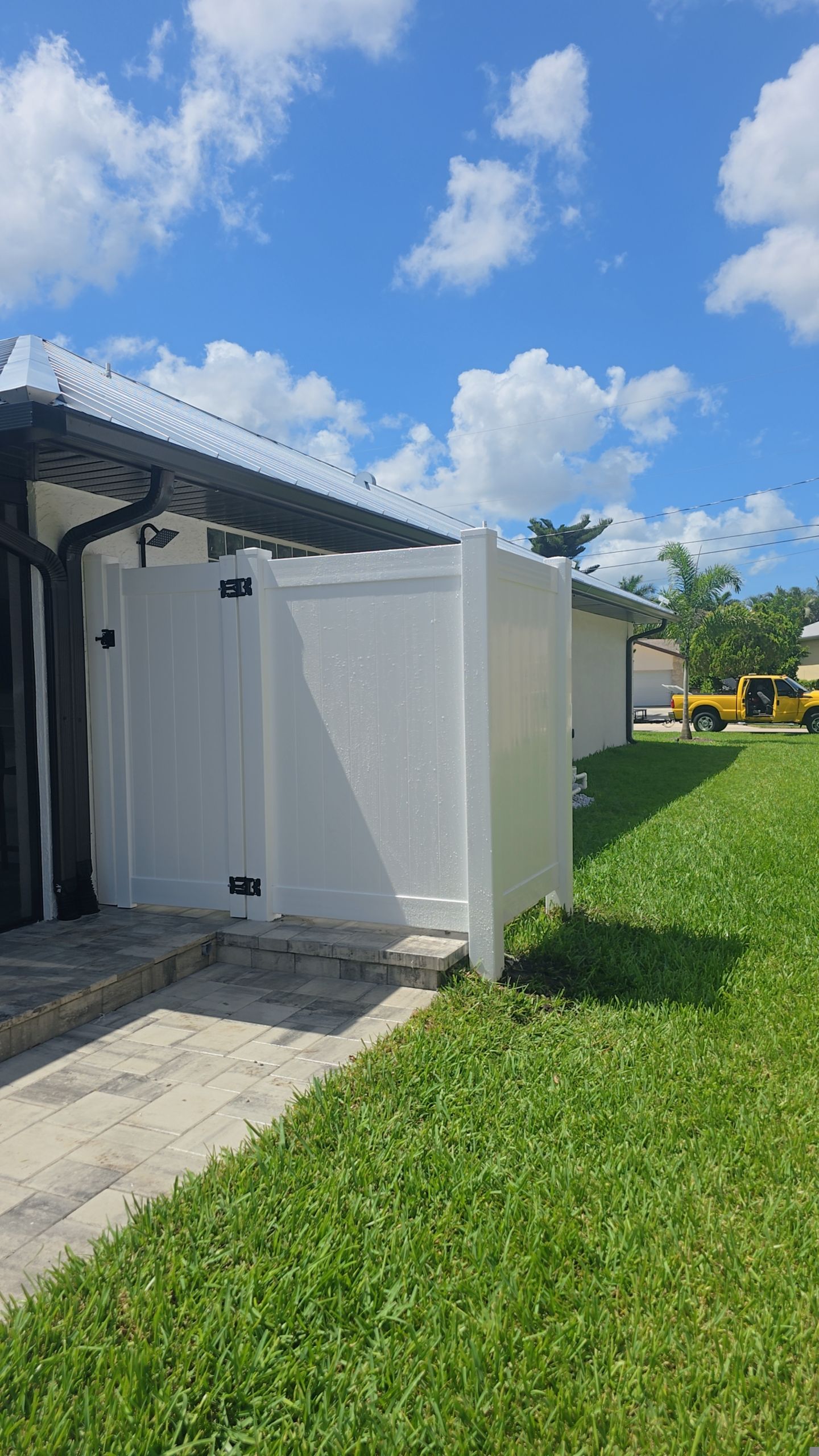 Pool Shower Enclosure in Cape Coral by True Fence LLC