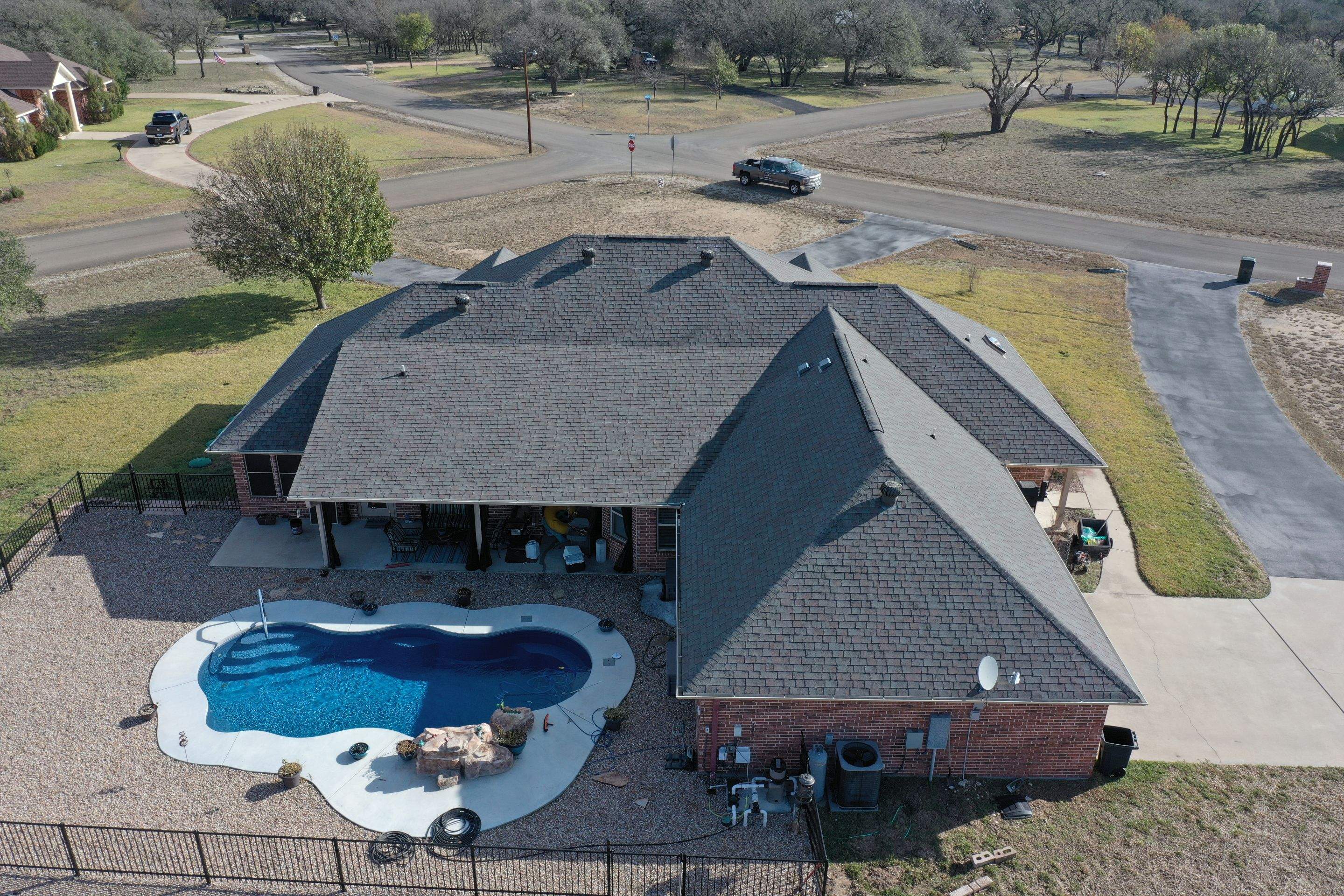 Residential Roof Replacement using Owens Corning - Duration - Colonial Slate by Action Exteriors Austin
