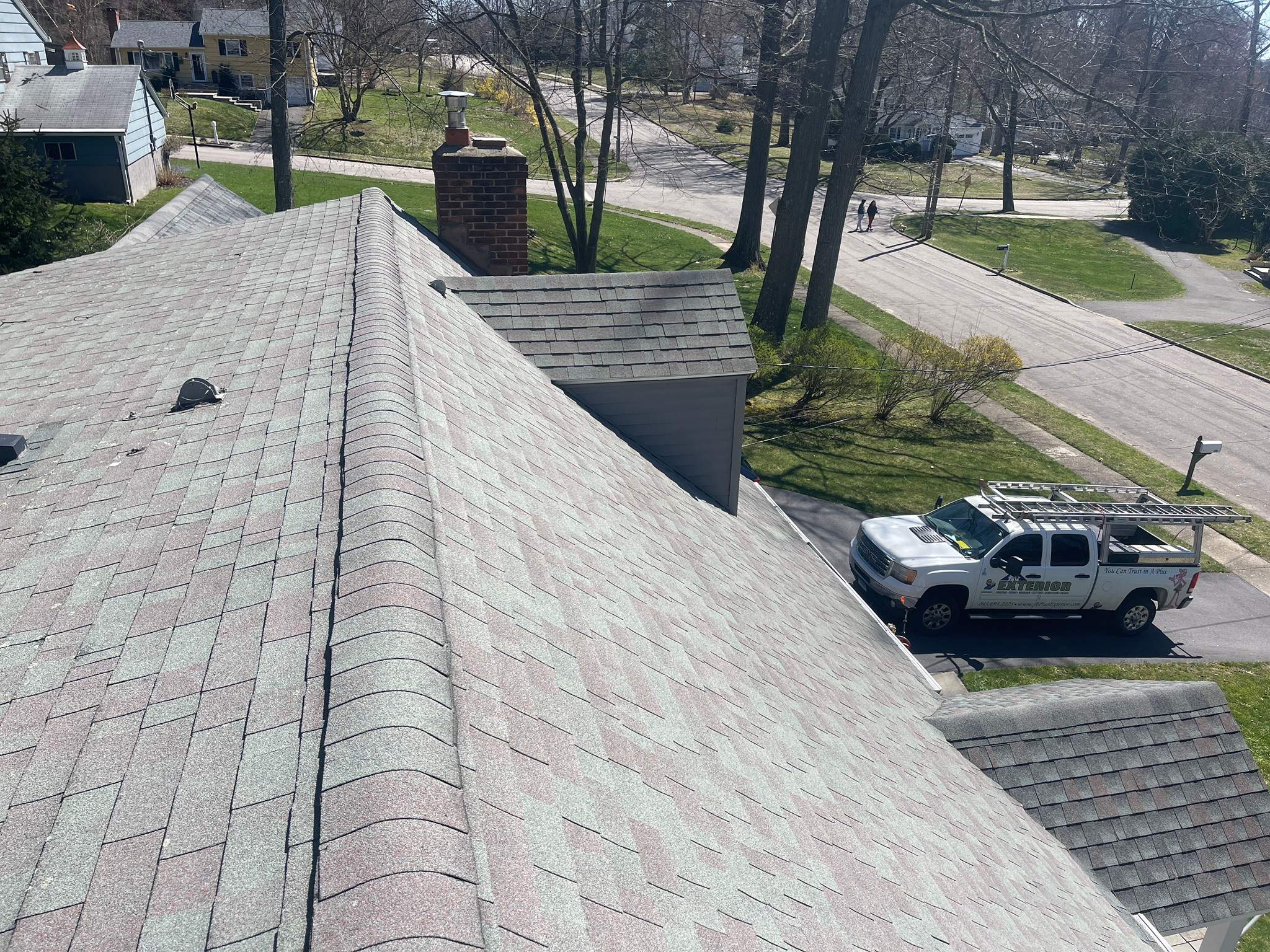 Residential Roofing Installation using Tamko Slatestone gray by A Plus Exterior