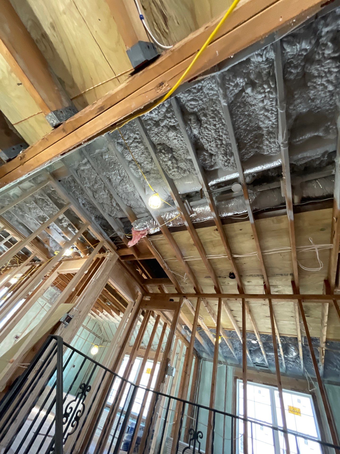 Basement Exterior Walls using Closed Cell Spray Foam by NYS Foam & Energy