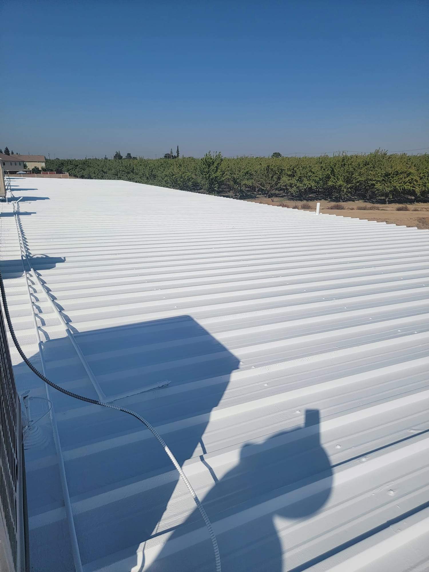 MR Roofing system using Conklin Benchmark/PUMA XL fabric and coating by Straight Edge Roofing Inc