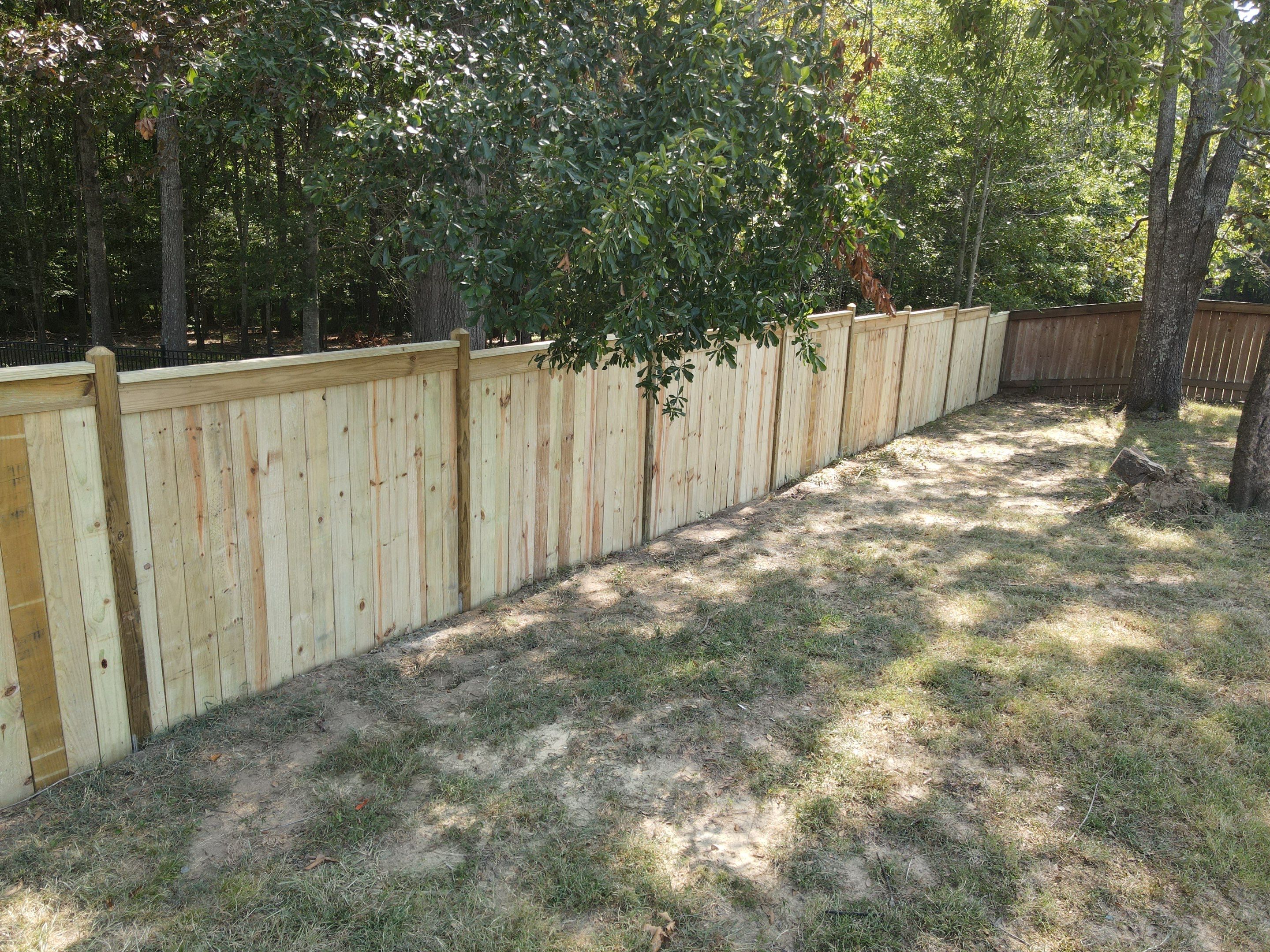 6ft Treated Pine Good Neighbor Fence by Roberson Construction LLC