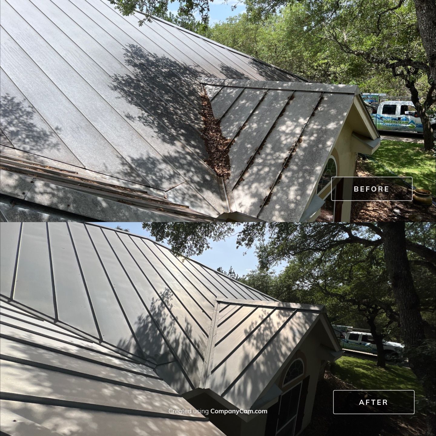 Metal Roof Wash Project in Boerne by Bright Choice