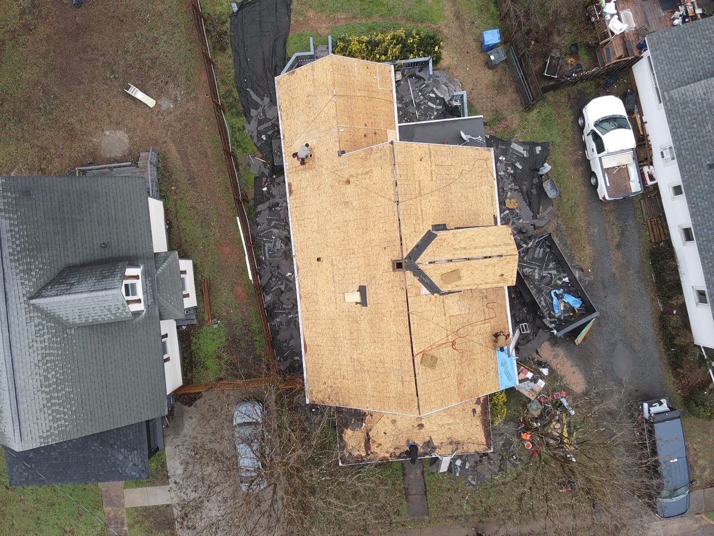 Landmark Shingle Roof Replacement and Decking Repair in Greenville by Roofers LLC