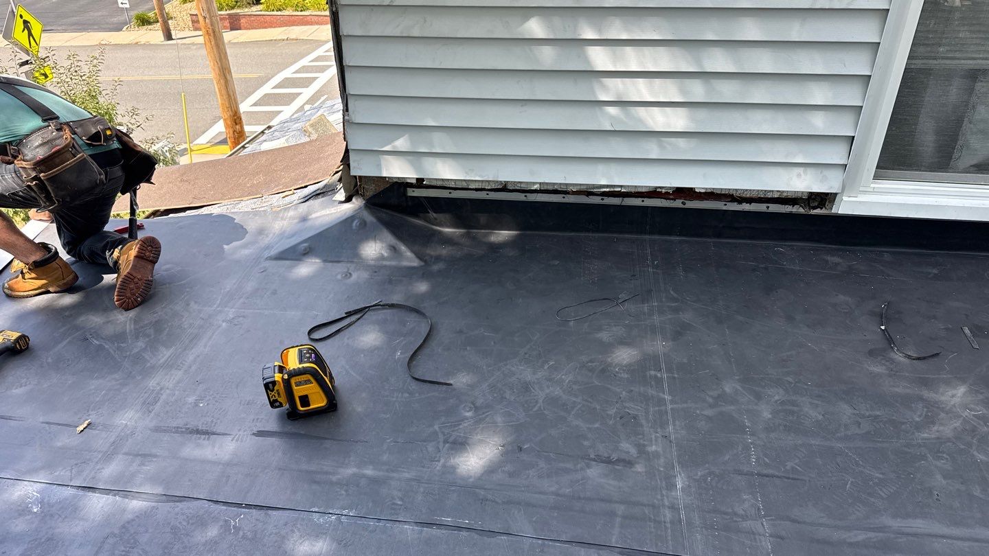EPDM Flat Roof Installation with ISO Board on Existing Structure by Sensible Home Solutions