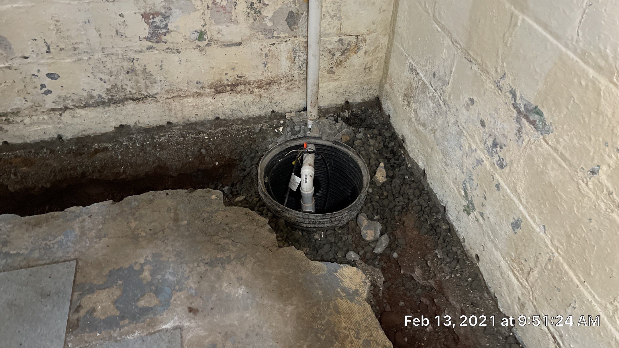Interior French Drain Job in Bloomfield, NJ by Pure Service Pro, LLC 
