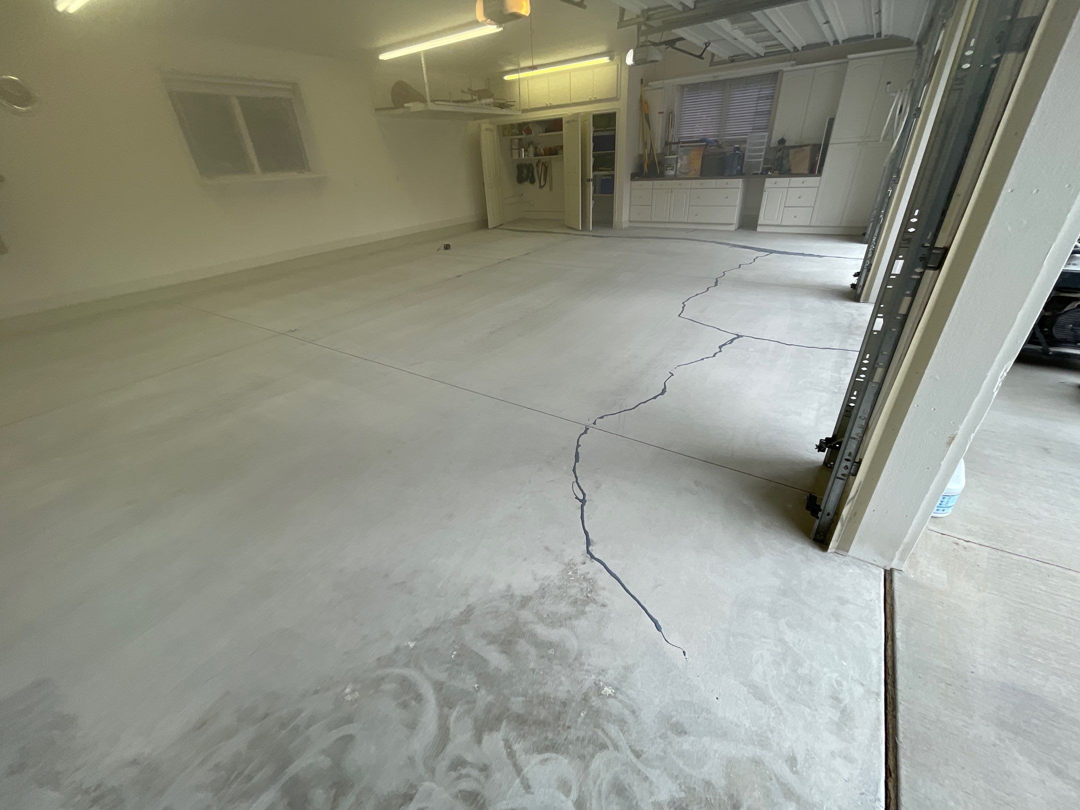 Garage Transformation using Driftwood Colorway by Croc Coatings, LLC