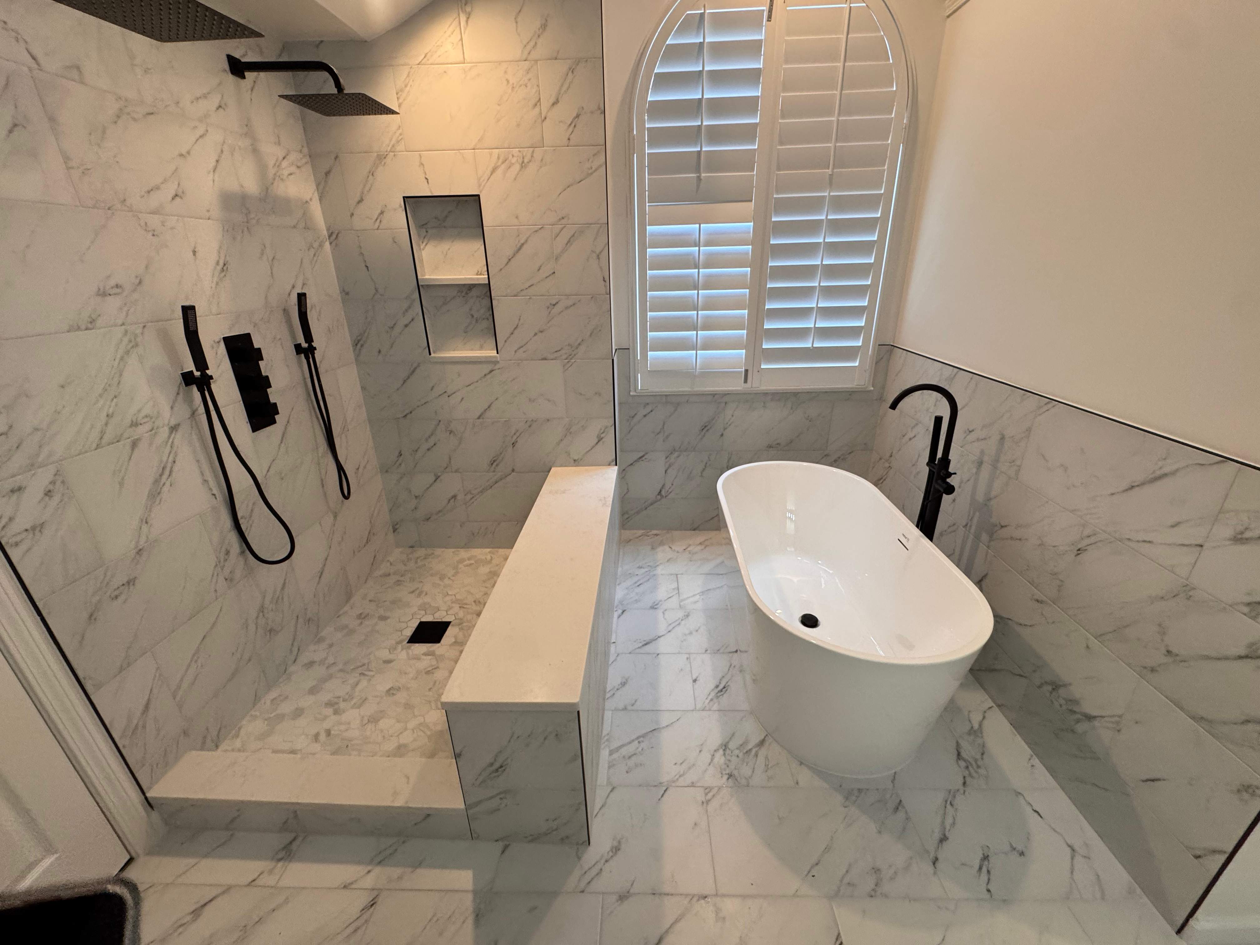 Master bathroom renovation by Prudencio