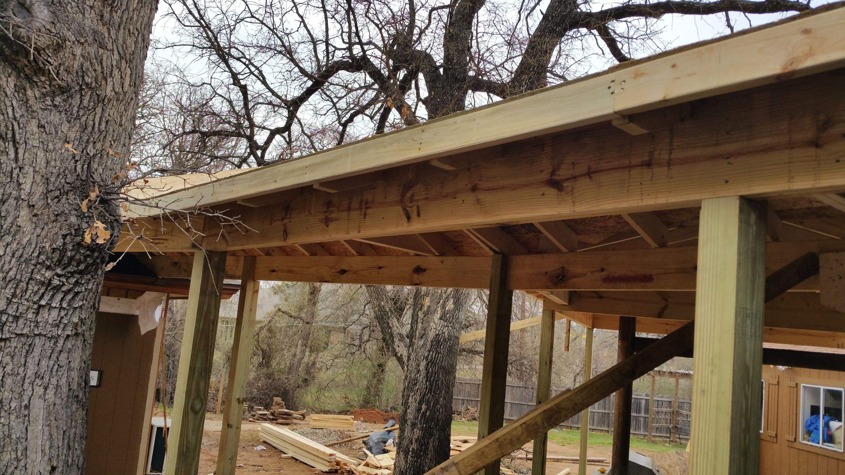Covered Walkway Patio for a Private School by First United Roofing & Construction