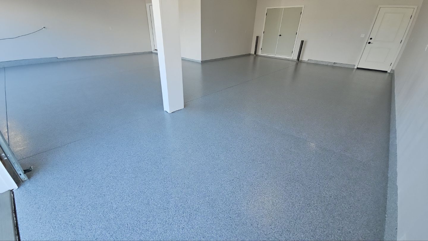 Garage Transformation using 1/8 Tidal Wave by Croc Coatings, LLC