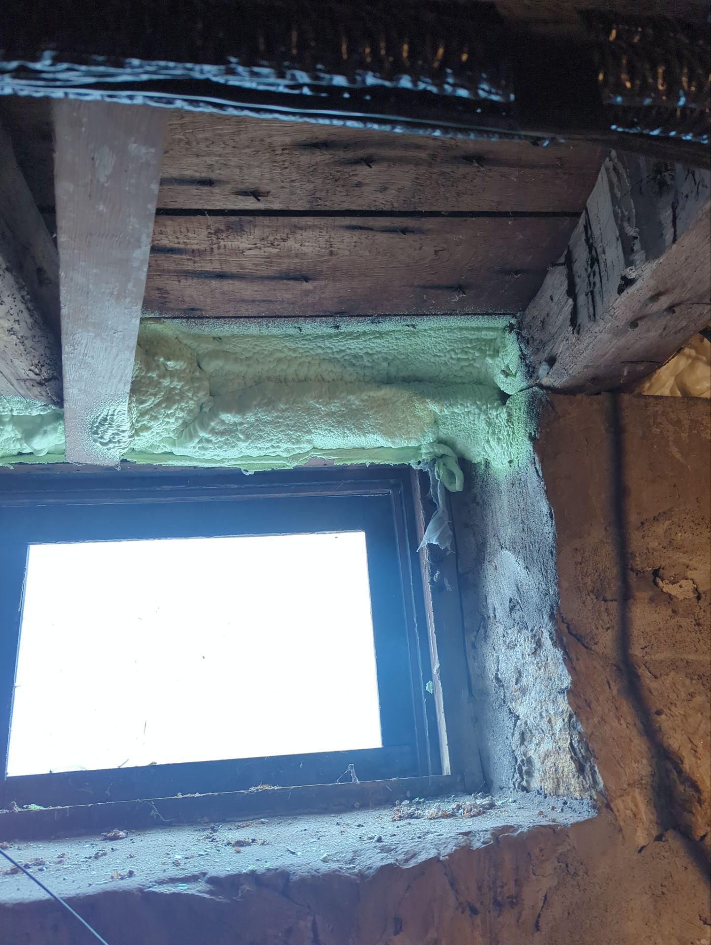 Rim Joist using Closed Cell Spray Foam by NYS Foam & Energy