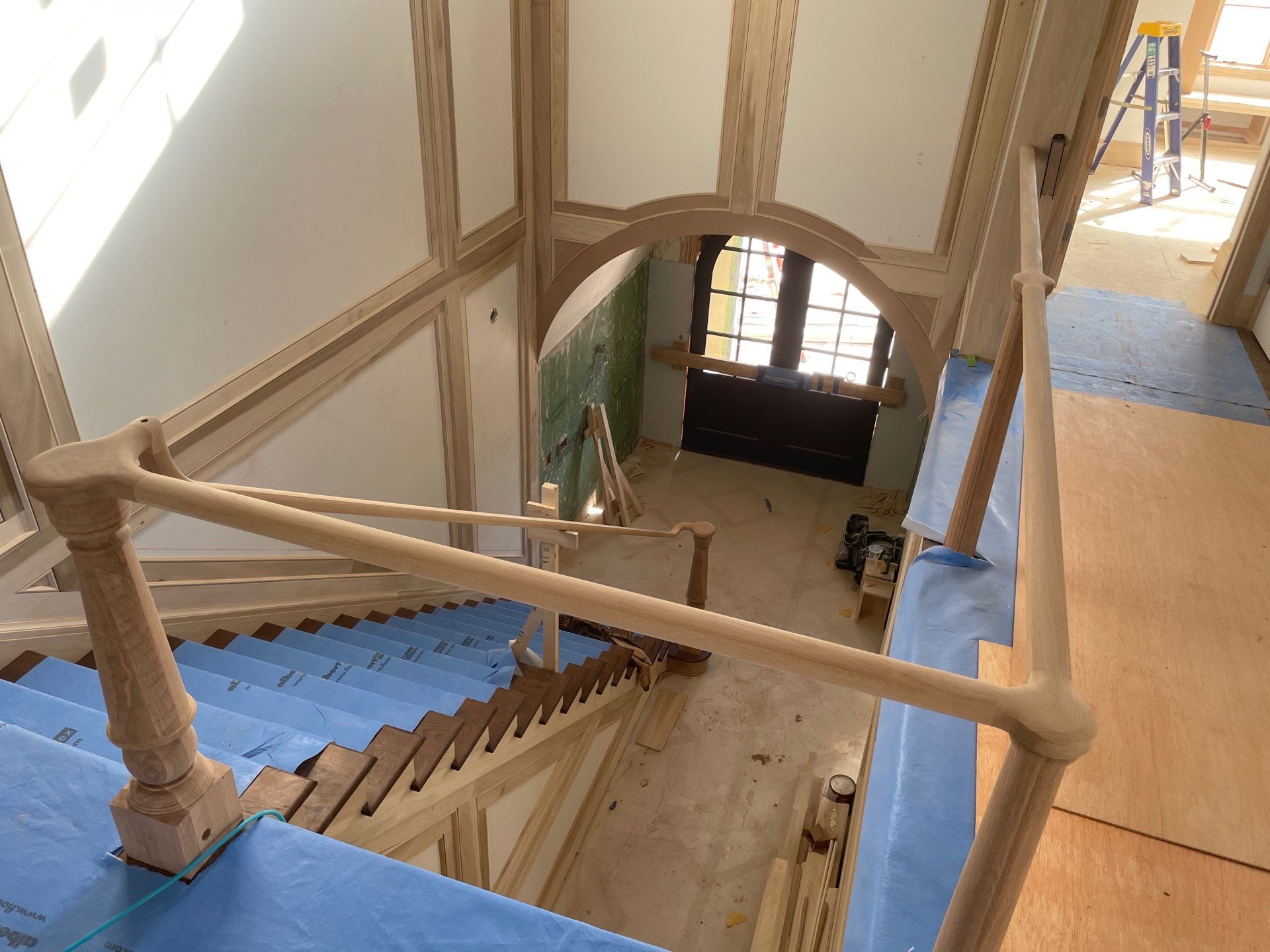Stunning Ada Brownstone - Custom Staircase, Pattern Floor by RTBaldwin Hardwood Floors