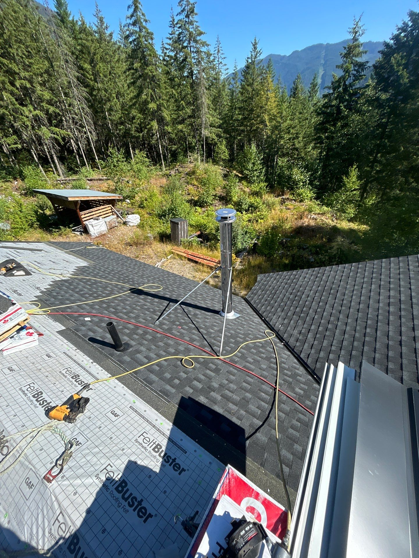 Residential Roofing Installation using GAF timberline HDZ Charcoal by Top Notch Roofing Inc