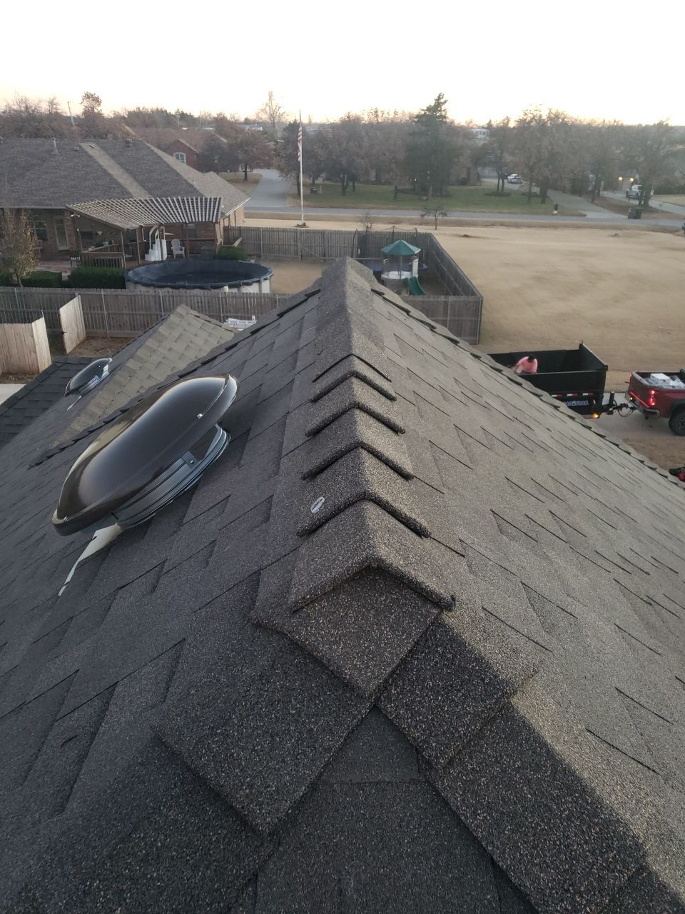 roof and vent replacement in Blanchard by McCann's Roofing and Construction