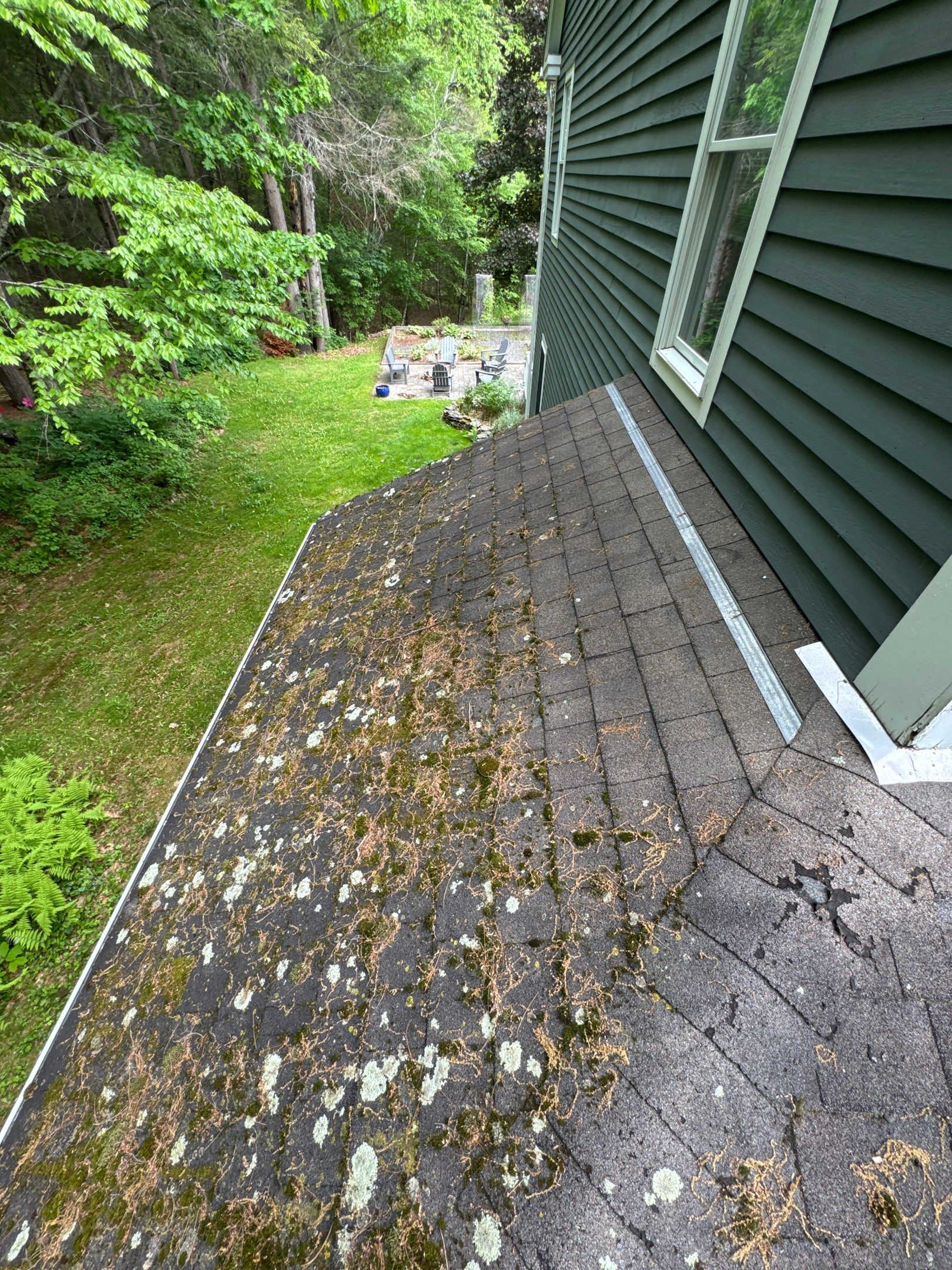 Newfields, NH Roof Replacement Near Inland Acres Town Forest with Owens Corning Slatestone Shingles and Velux Skylights by Compass exteriors