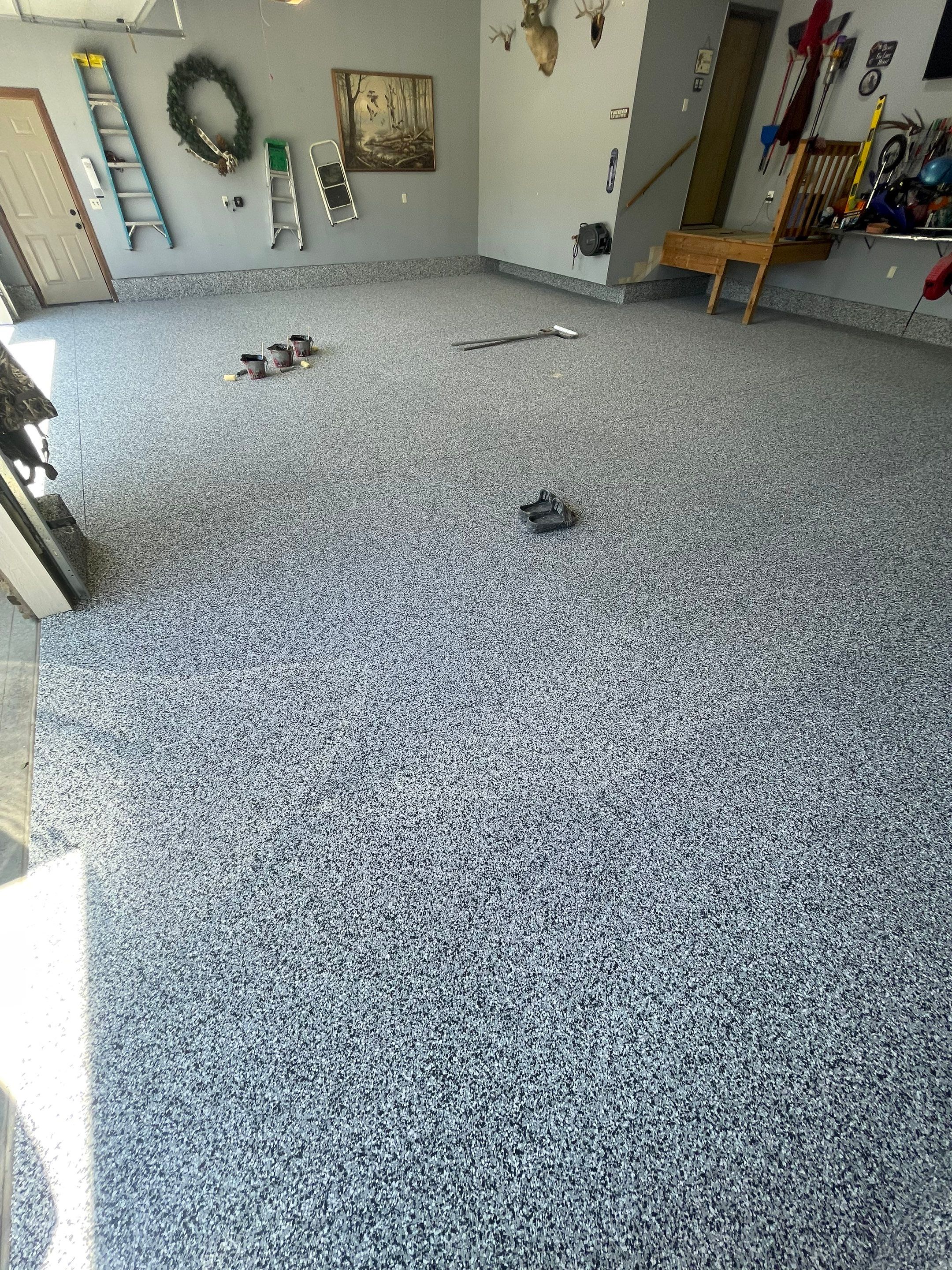Residential Garage Floor Coating in Sioux Falls by Select Painting, Coatings & Garage Cabinets