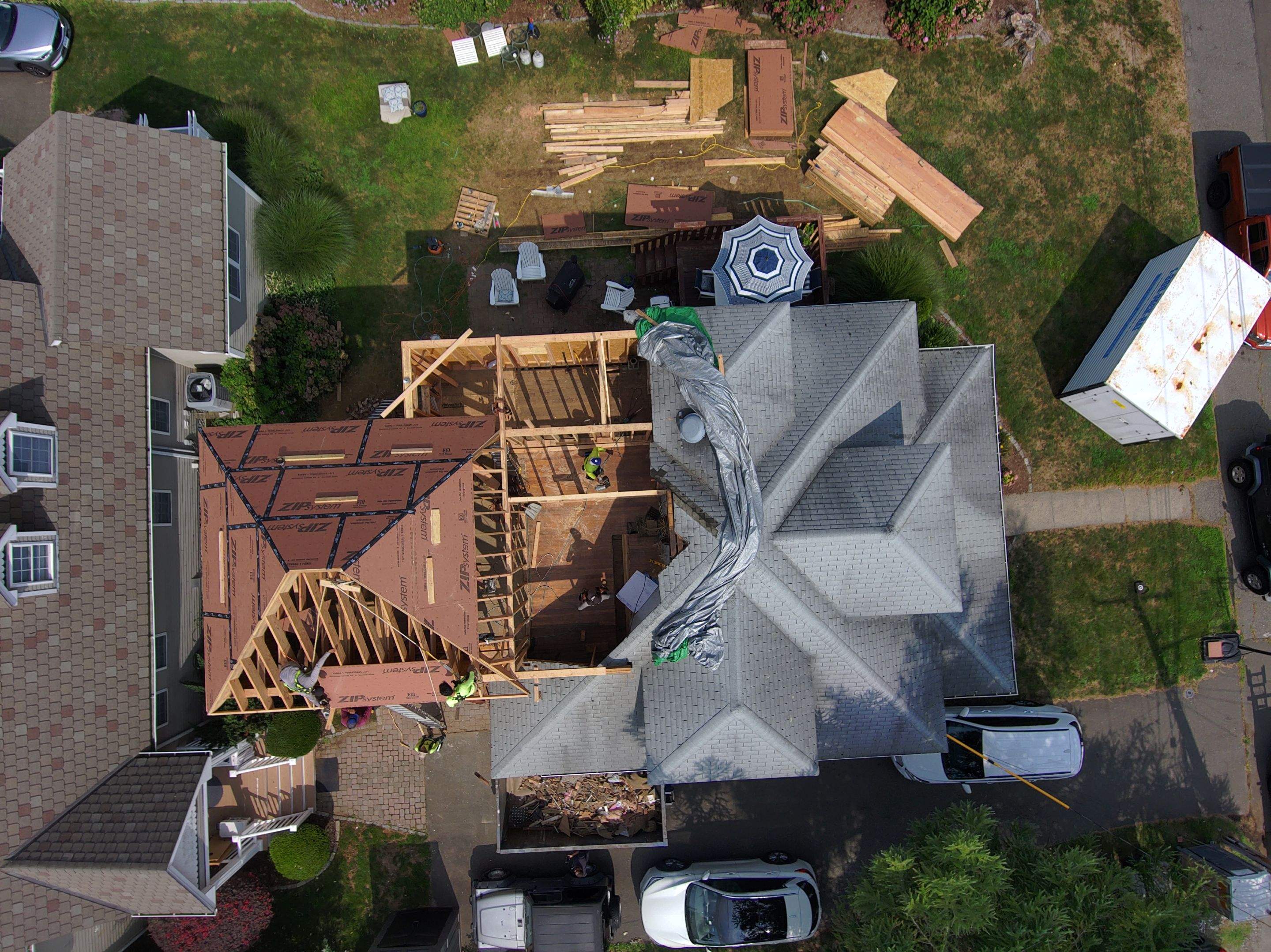 Residential Roofing Installation using Owens Corning TruDefinition Duration - Estate Gray & Flagstone Cedar Impressions by A Plus Exterior