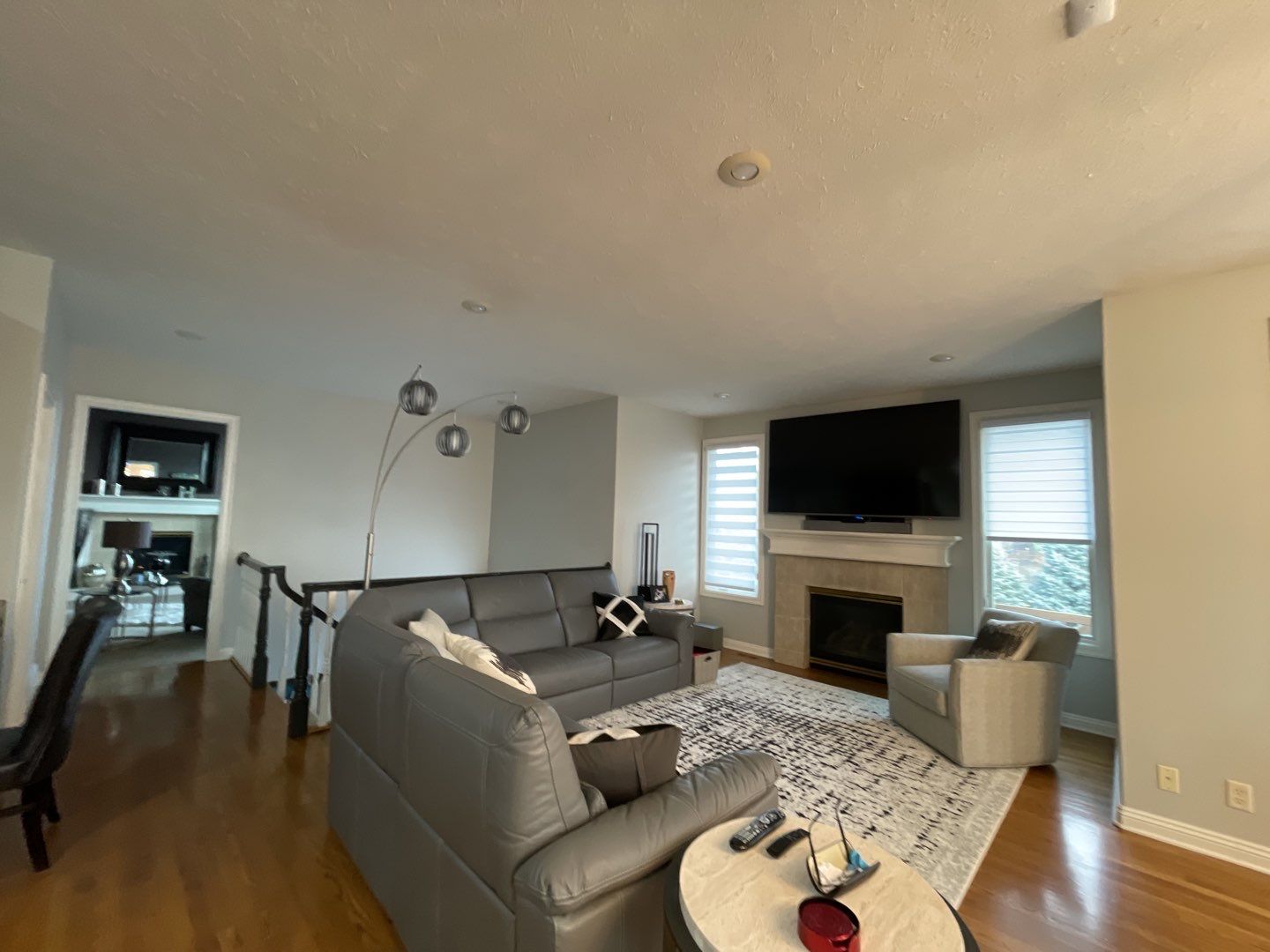 Painting Hardwood using Sherwin Williams paint by Lightning Exteriors