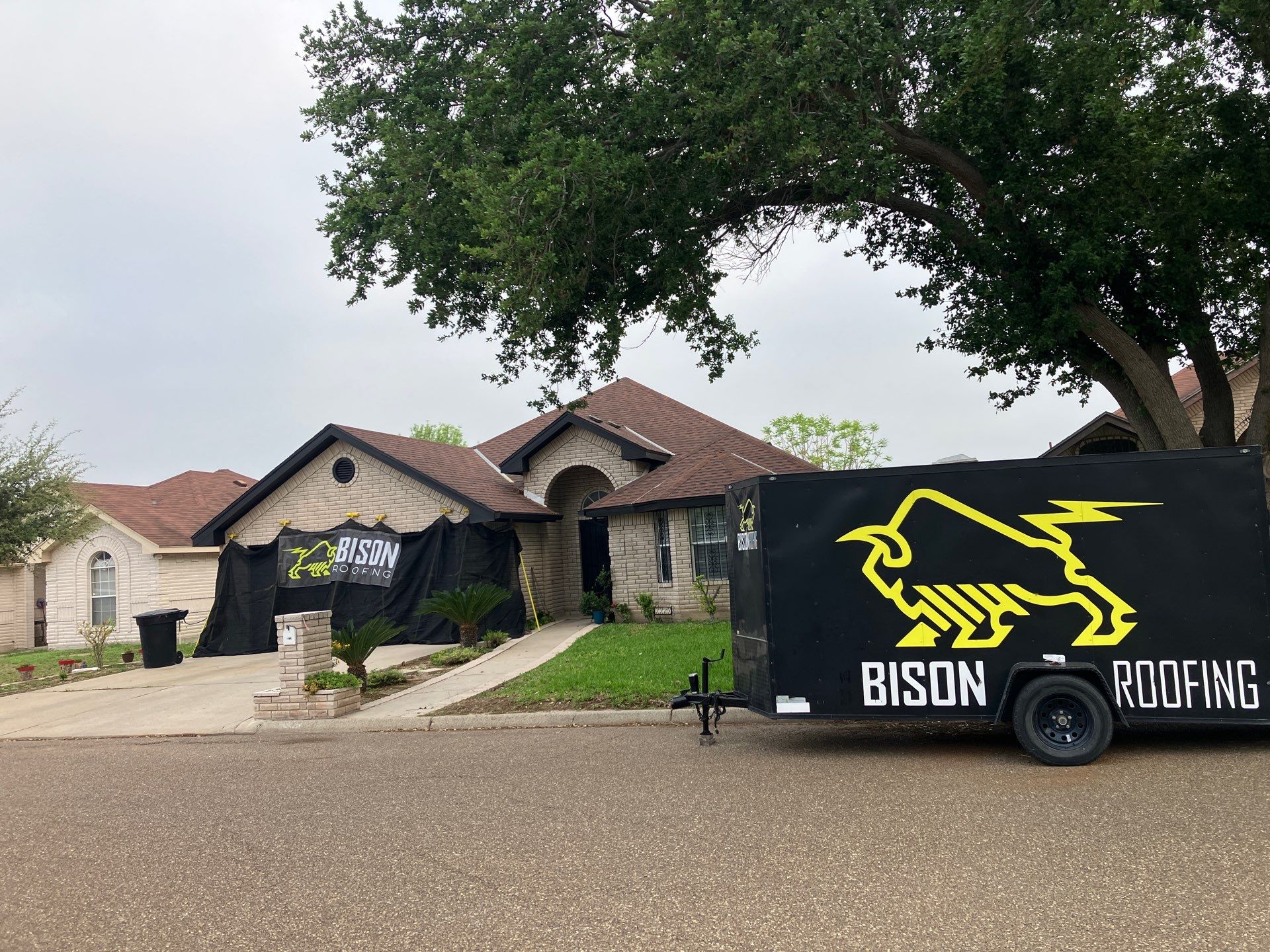 Project in Mcallen by Bison Roofing  