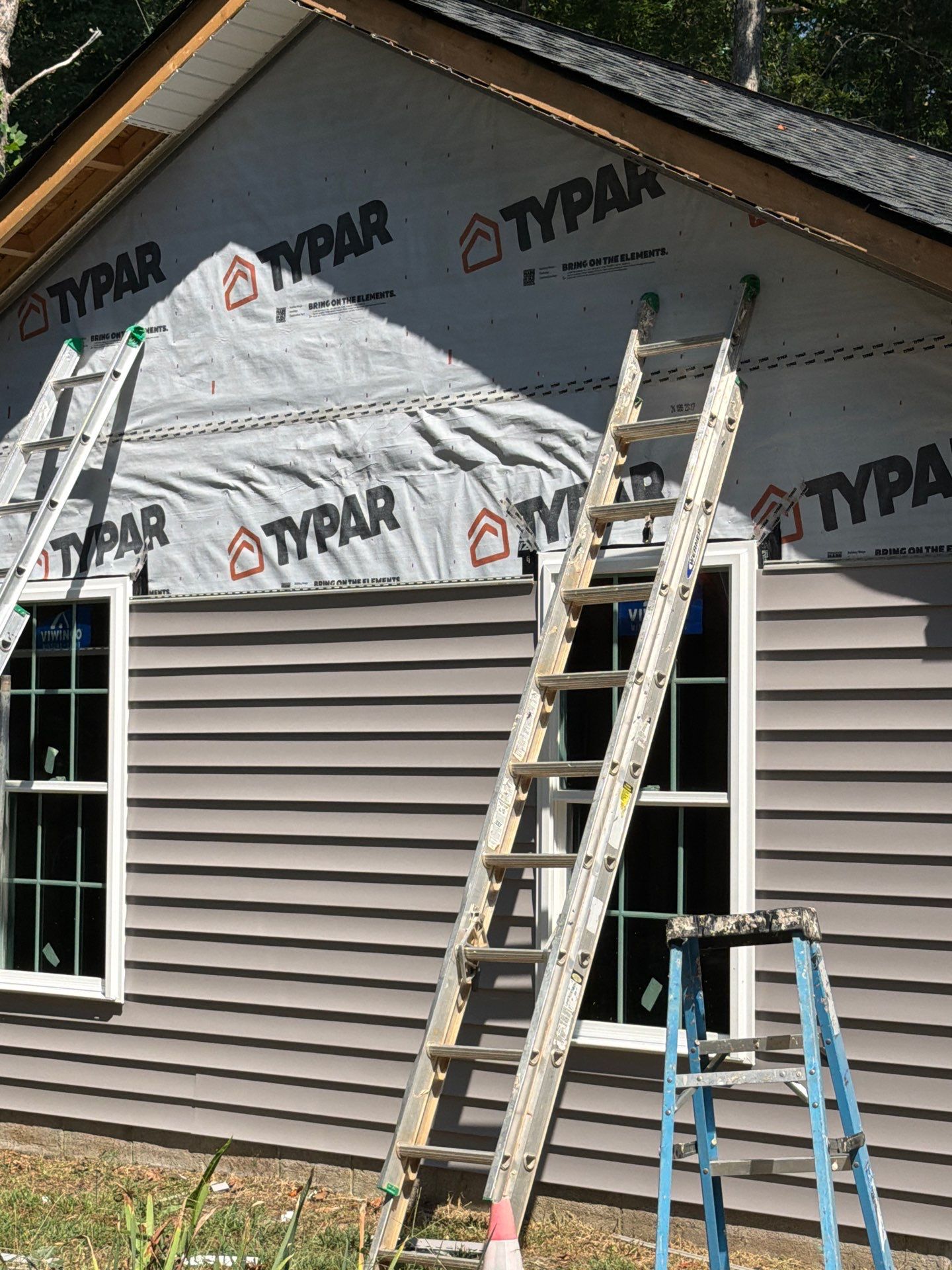 Single-Story New Construction Vinyl Siding Install in Gloucester by Cade Construction