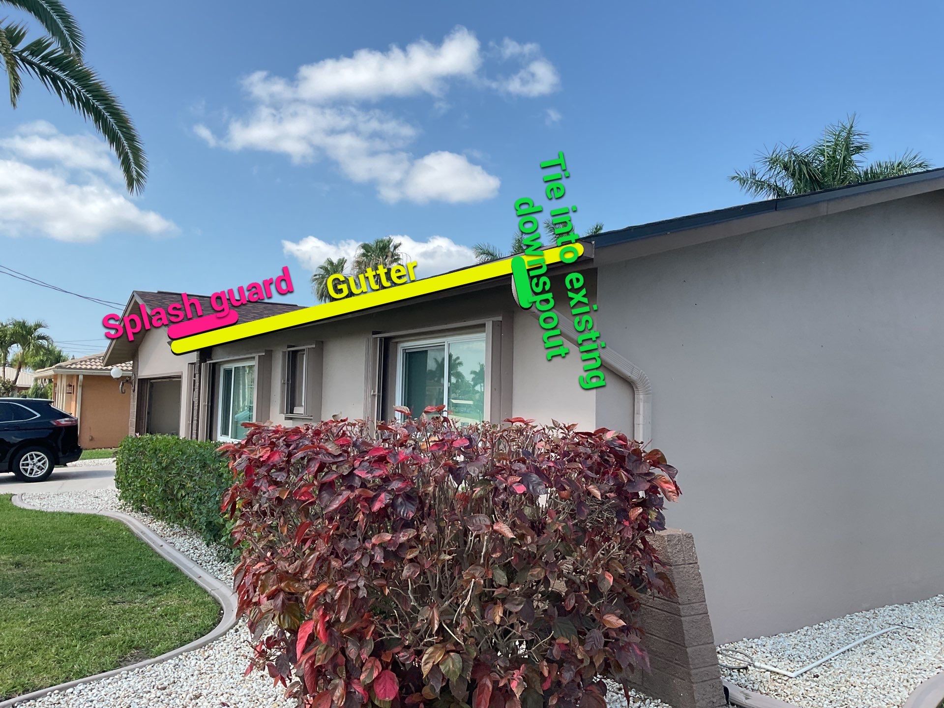 Brown Seamless Gutters using Royal Brown Seamless Gutters in Cape Coral FL by Gutter Professors