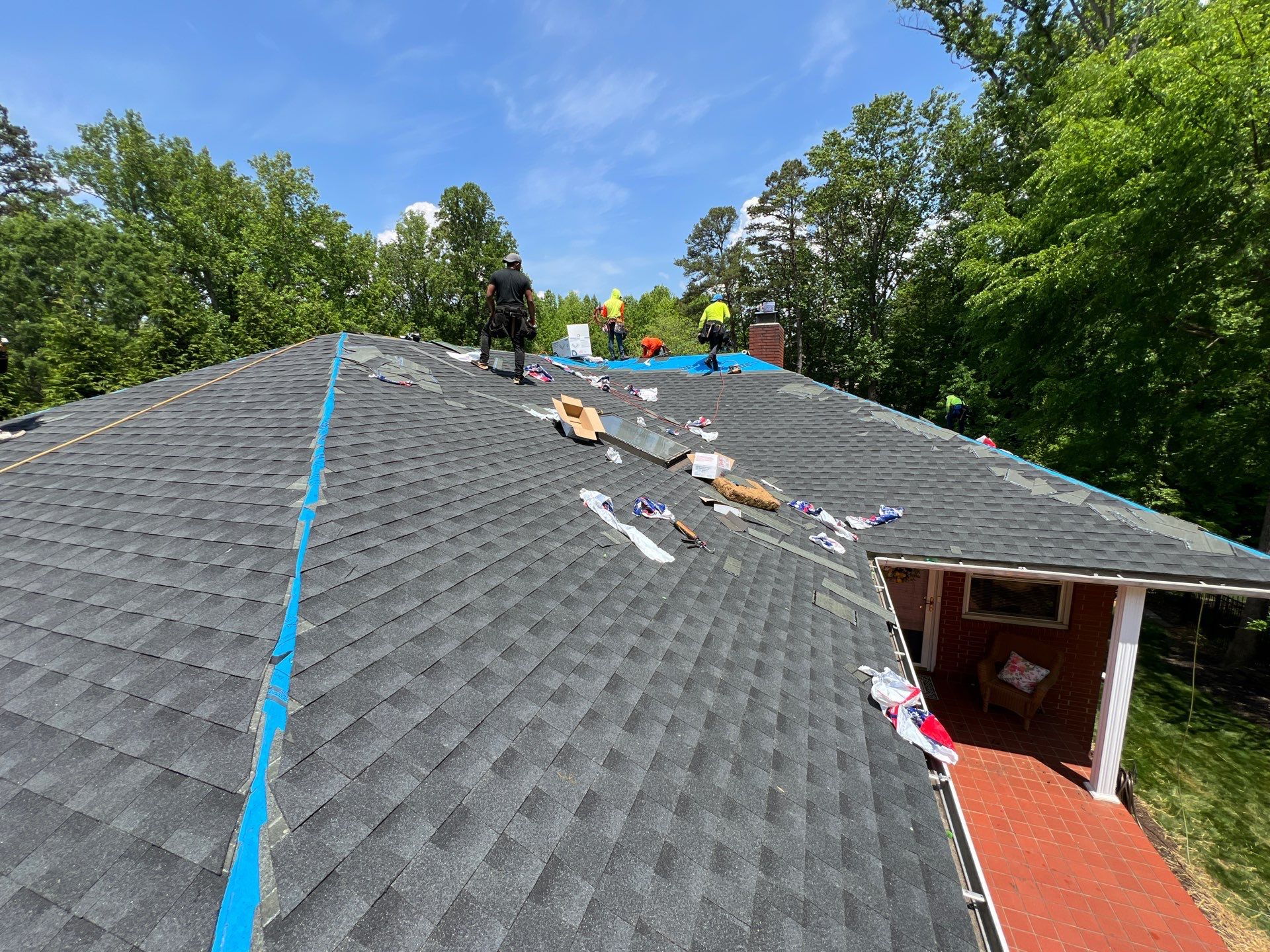 Residential Roofing Installation using GAF Timberline HDZ Charcoal by RISE Roofing & Restoration, LLC