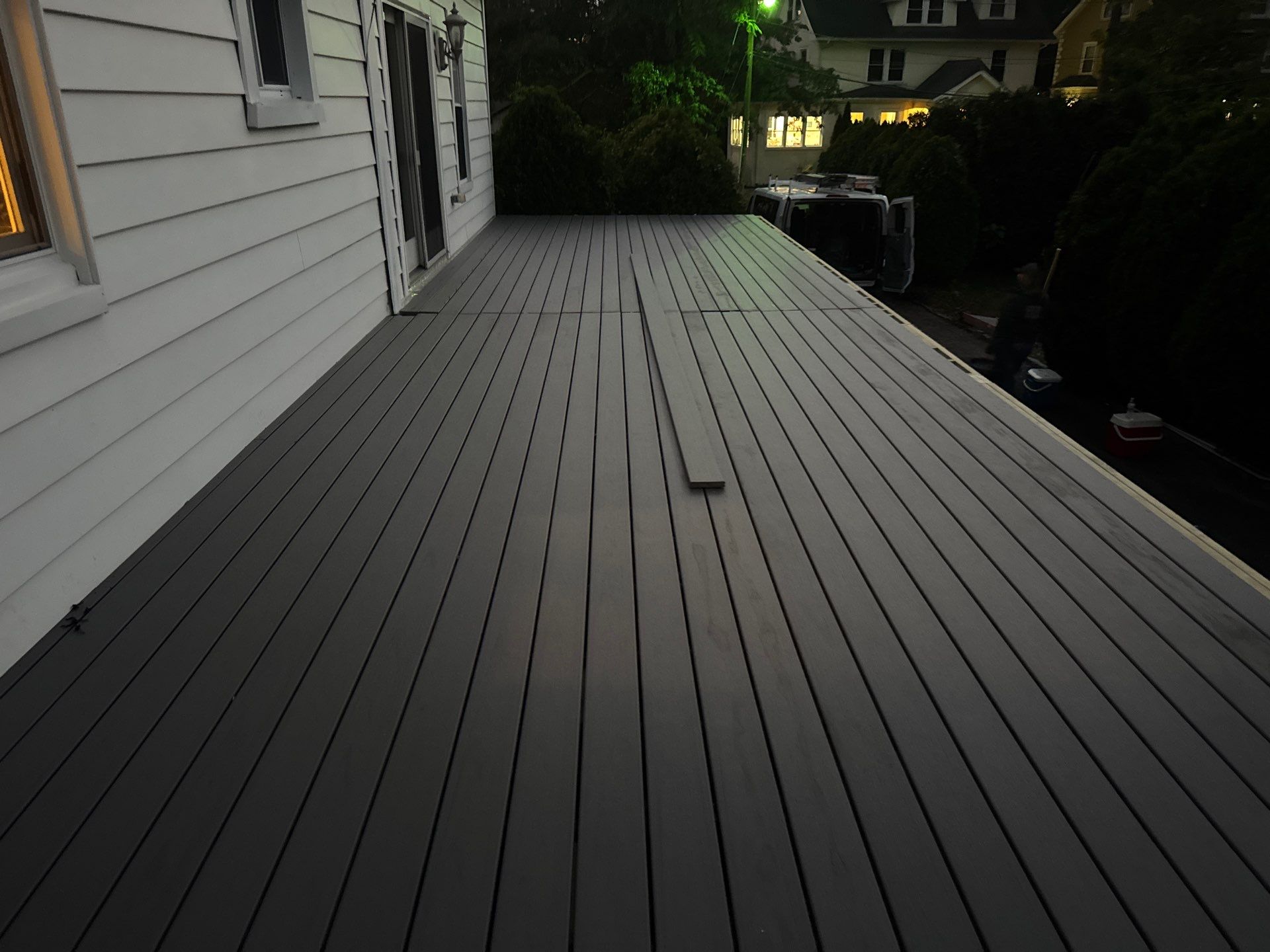 new deck with cable rails in Montclair NJ by deck guardian