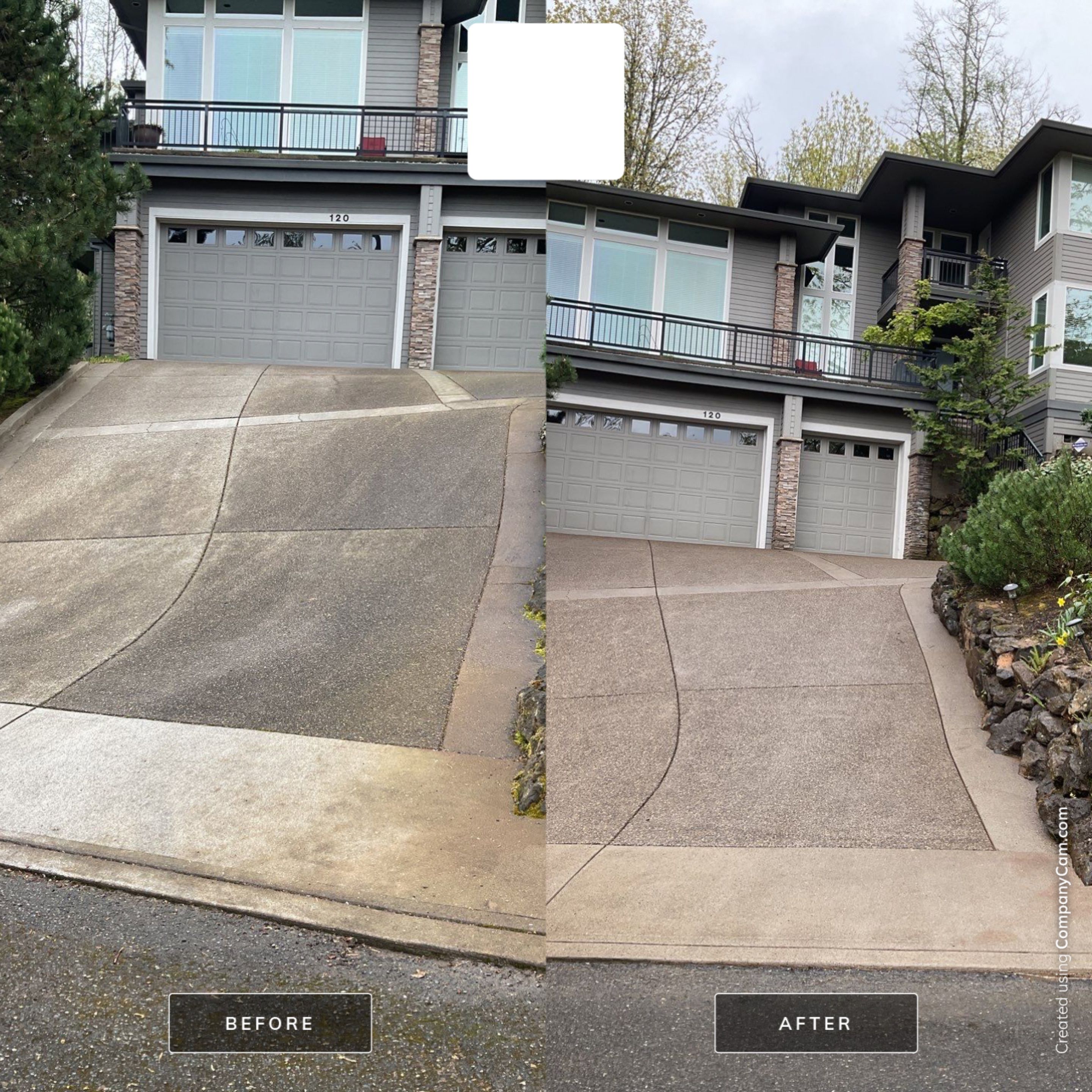 Concrete wash using Moderate Pressure by Willamette Outdoor Wash LLC