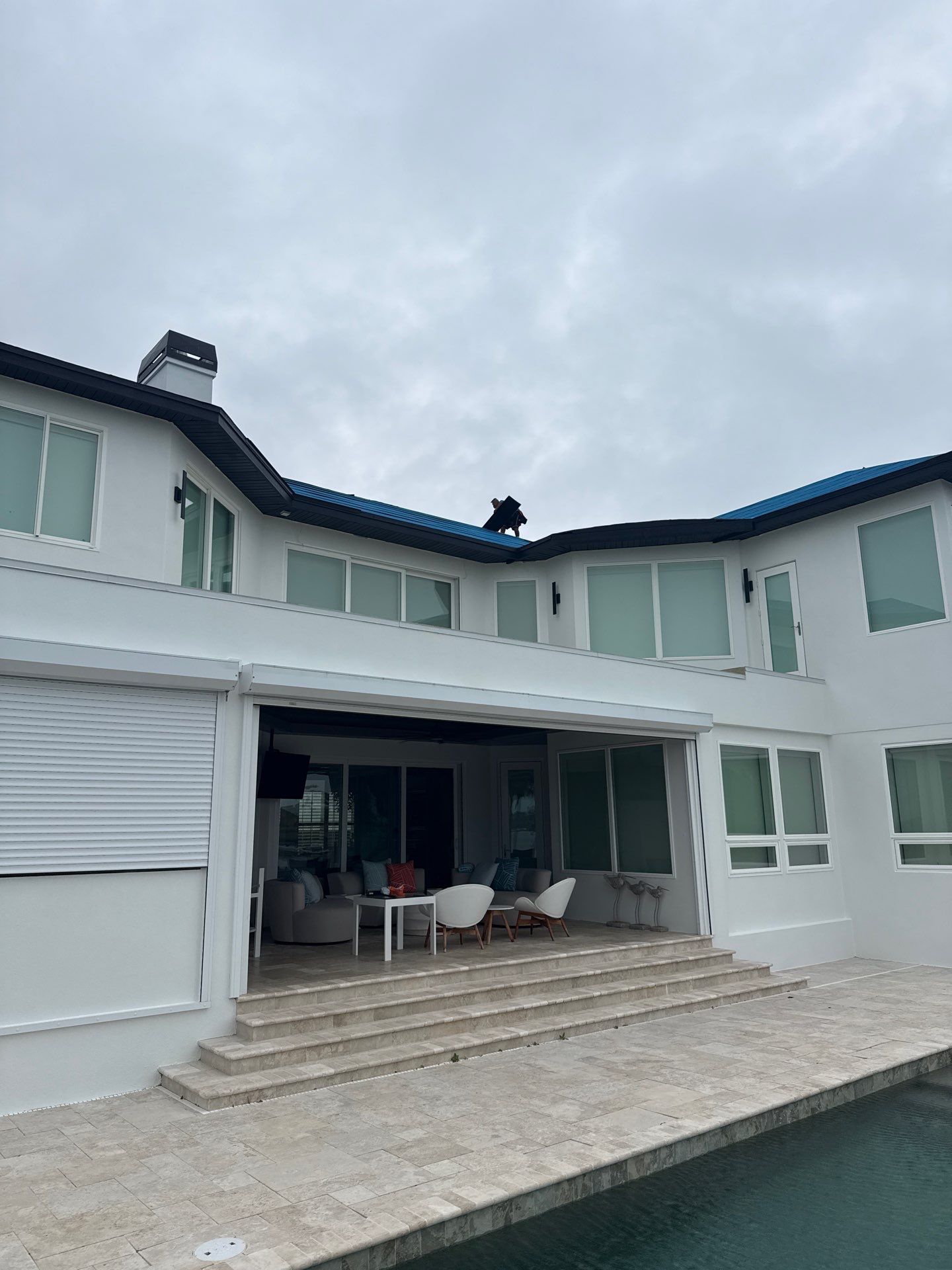 Soffit and Fascia Installation and black seamless gutters in Sarasota FL by Gutter Professors