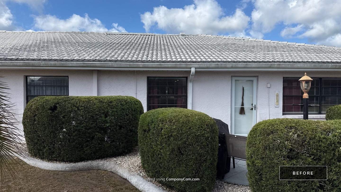 White Tile Roof Cleaning & House Wash in Fairview – Sun City Center, FL 33573 by Sunshine AquaWash