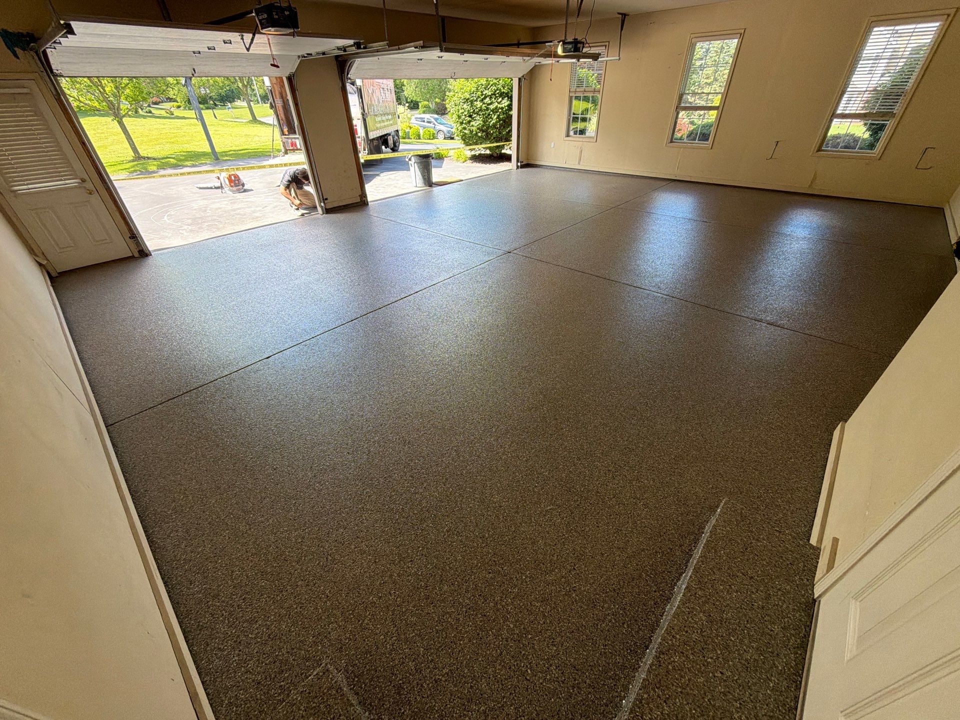 Vintage Shalestone Garage Coating by NG Masonry & Construction LLC