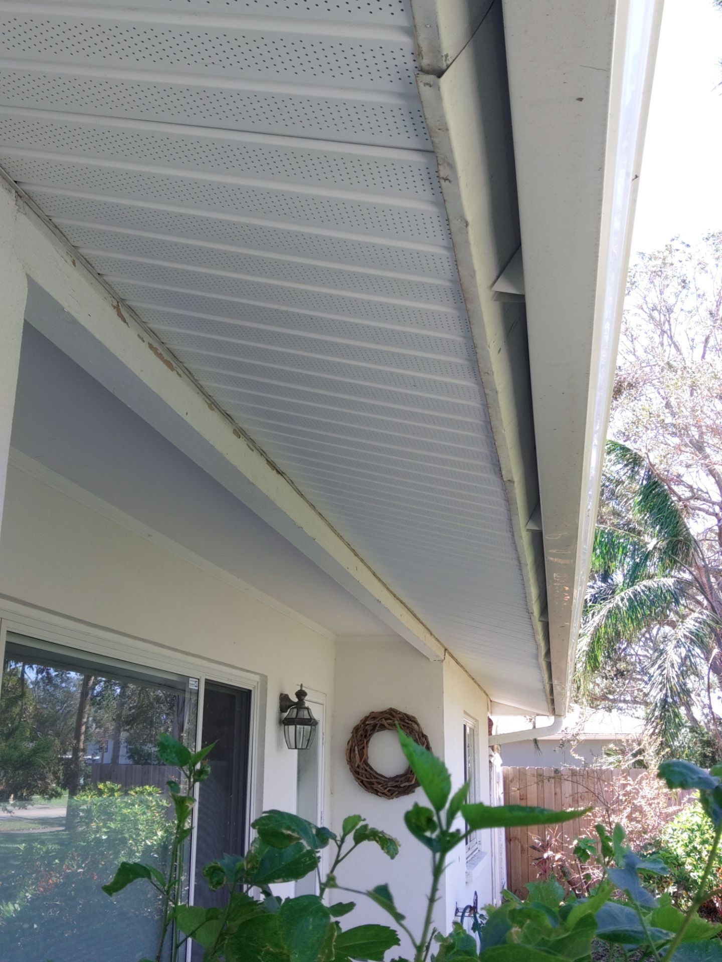 Soffit White Vinyl Installation FL by Gutter Professors