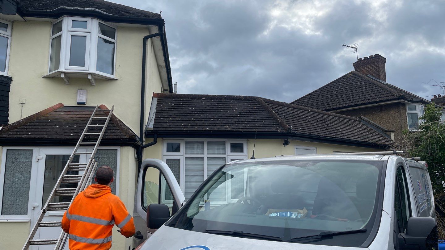 Roof Scraping- Moss Remaval - Biocide using Moss Scraper Blades by Ges Exterior Cleaning ltd
