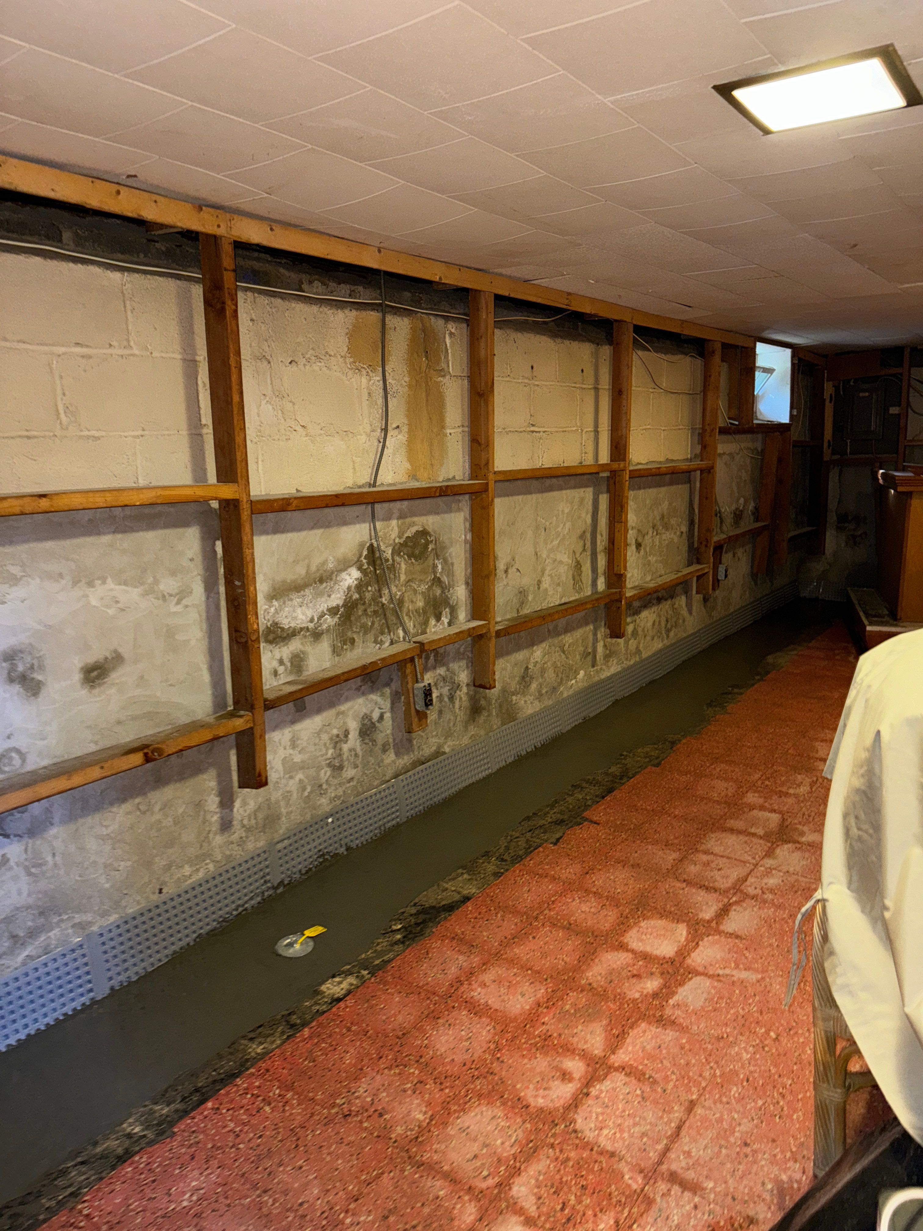 Interior French Drain & Mold Remediation Little Falls NJ by Pure Service Pro, LLC 