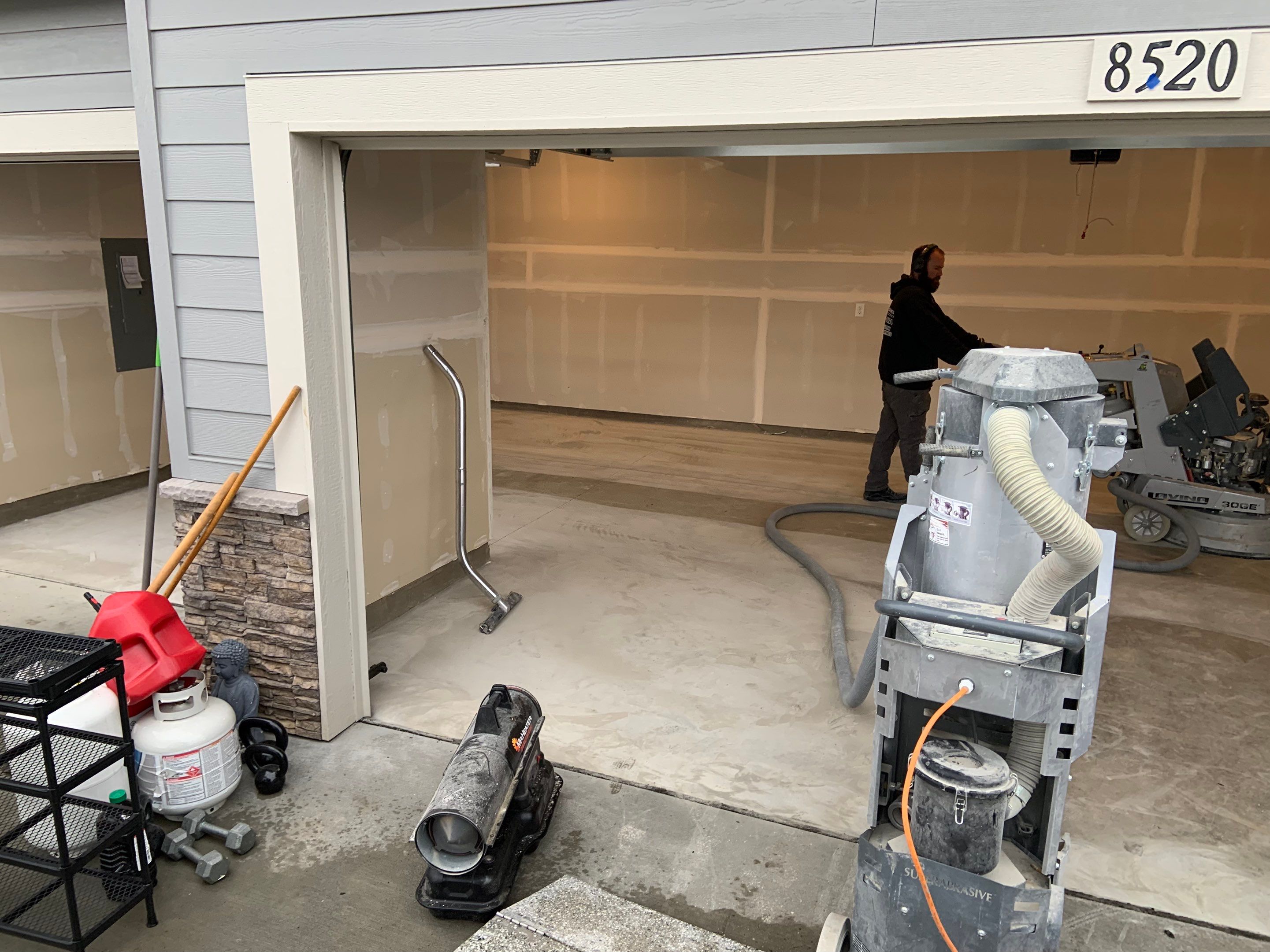 Garage Transformation using Nightfall by Croc Coatings, LLC