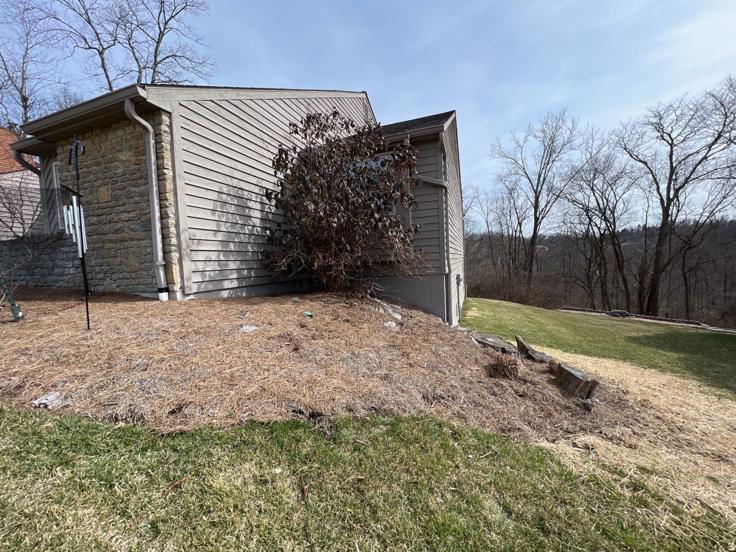 Spring Clean Up using Pine Straw by Reisenberg’s Lawn & Landscape, LLC
