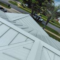 24ga 1.5" Mechanical Seam Solar White by Total Roofing System The Metal Roof Experts