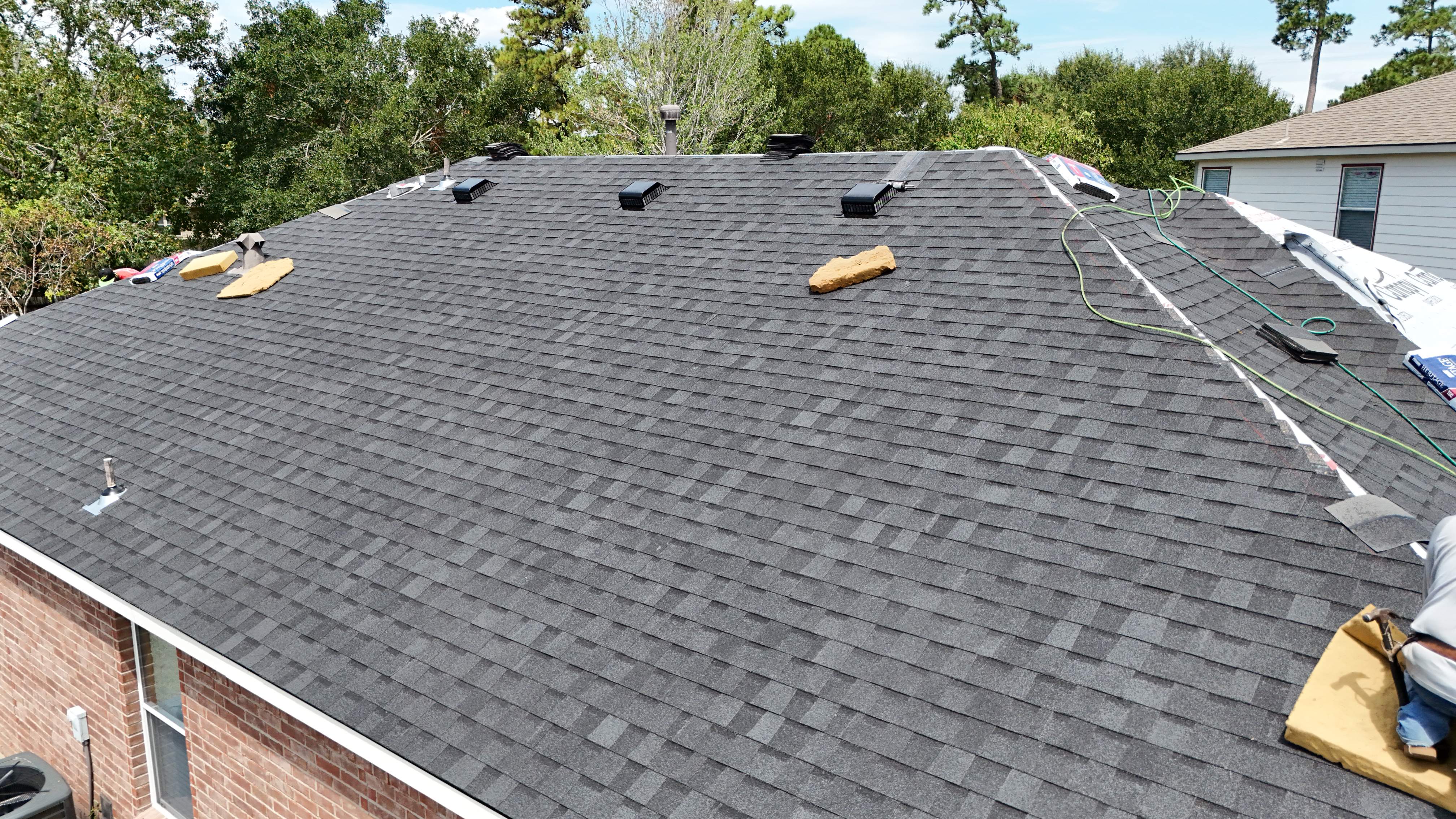 Rustic Black Shingle Roof Replacement — Spring, TX by PL Roofing & SB Roofing, LLC.