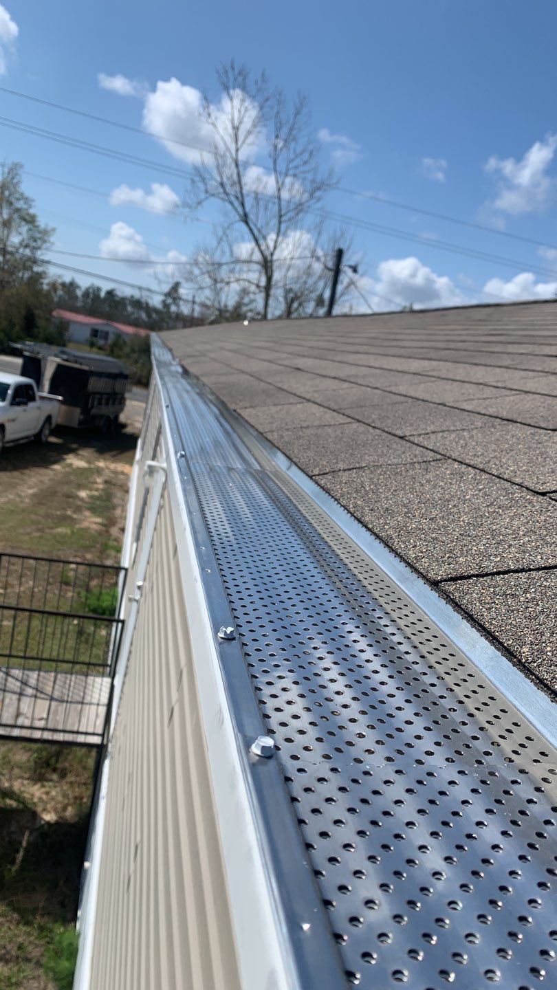 Seamless Gutter Installation Using K-Style Gutters With Gutter Guards by Gutter Professors